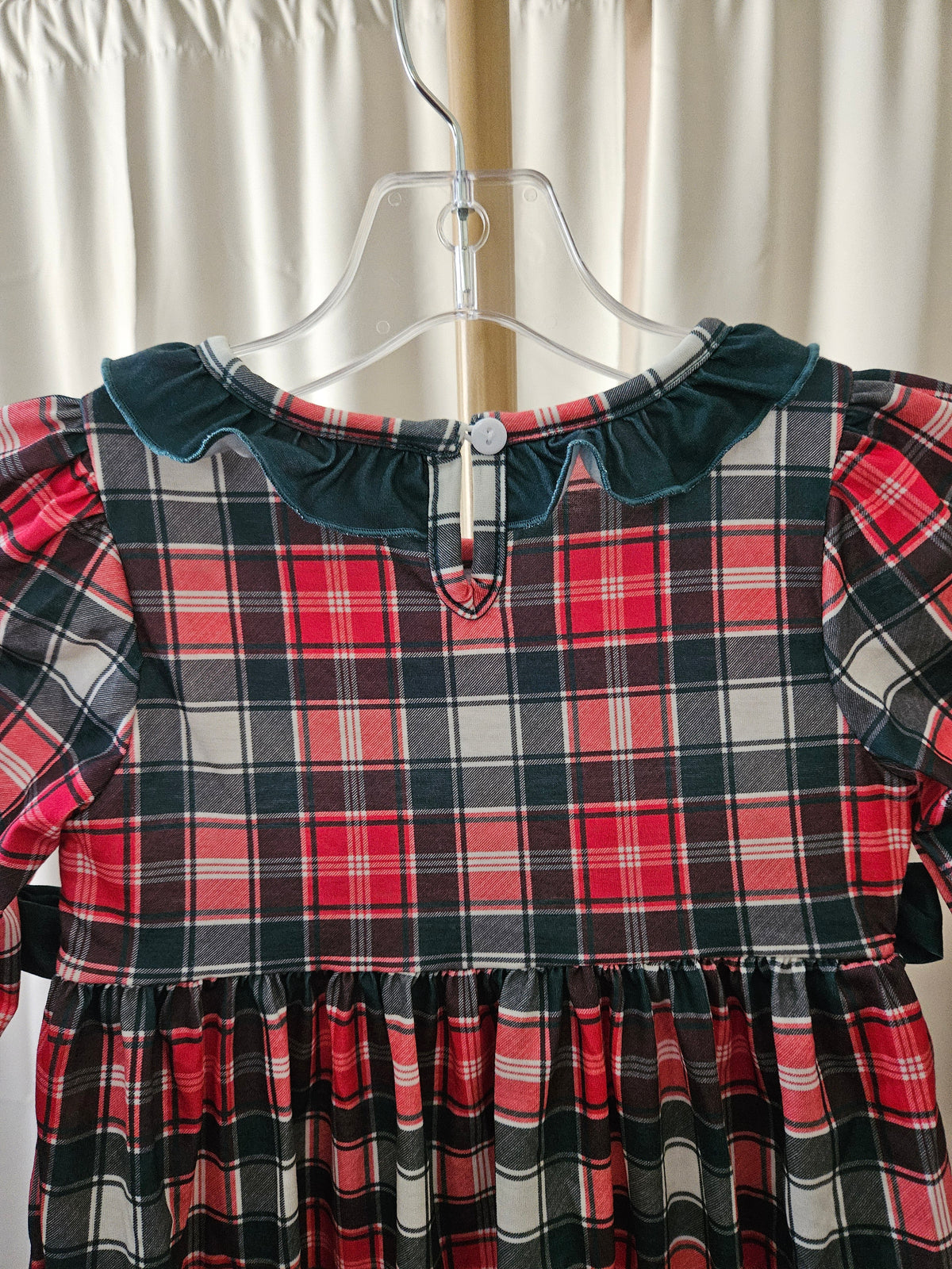 Custom Made Christmas Plaid Dress Size 5T