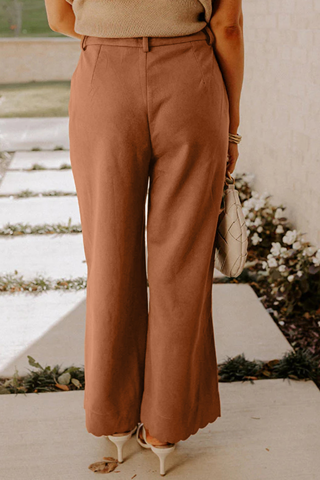 Thai Curry Scalloped Edge Pocket Full-Length Pant Online Only