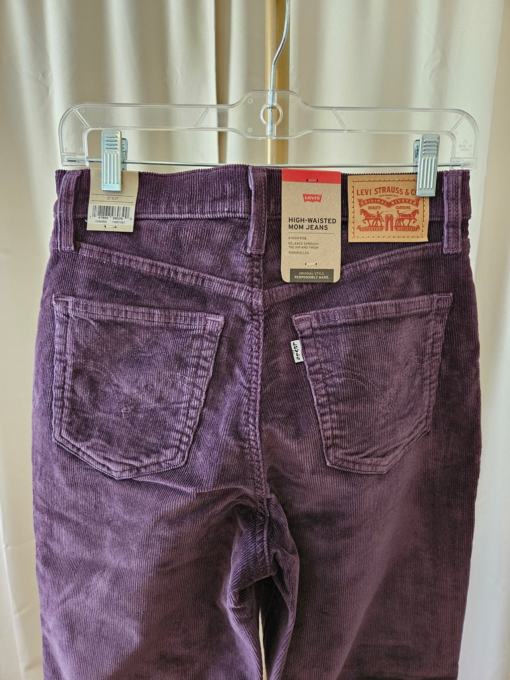 Levi Strauss & Co. Deep Purple High-Waisted Mom Jeans NWT Size 27x27