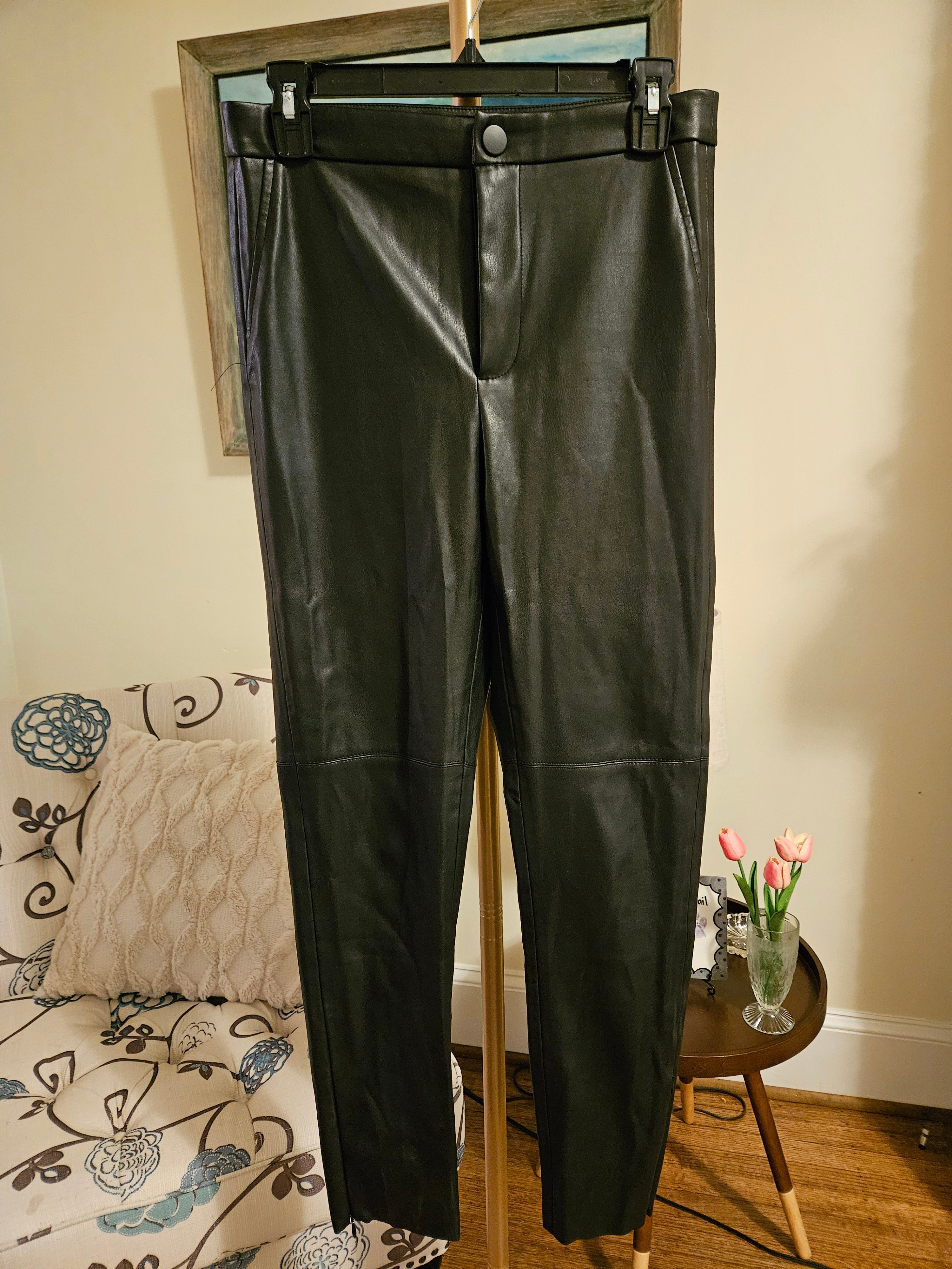 Zara Faux Leather Pants Sz Med