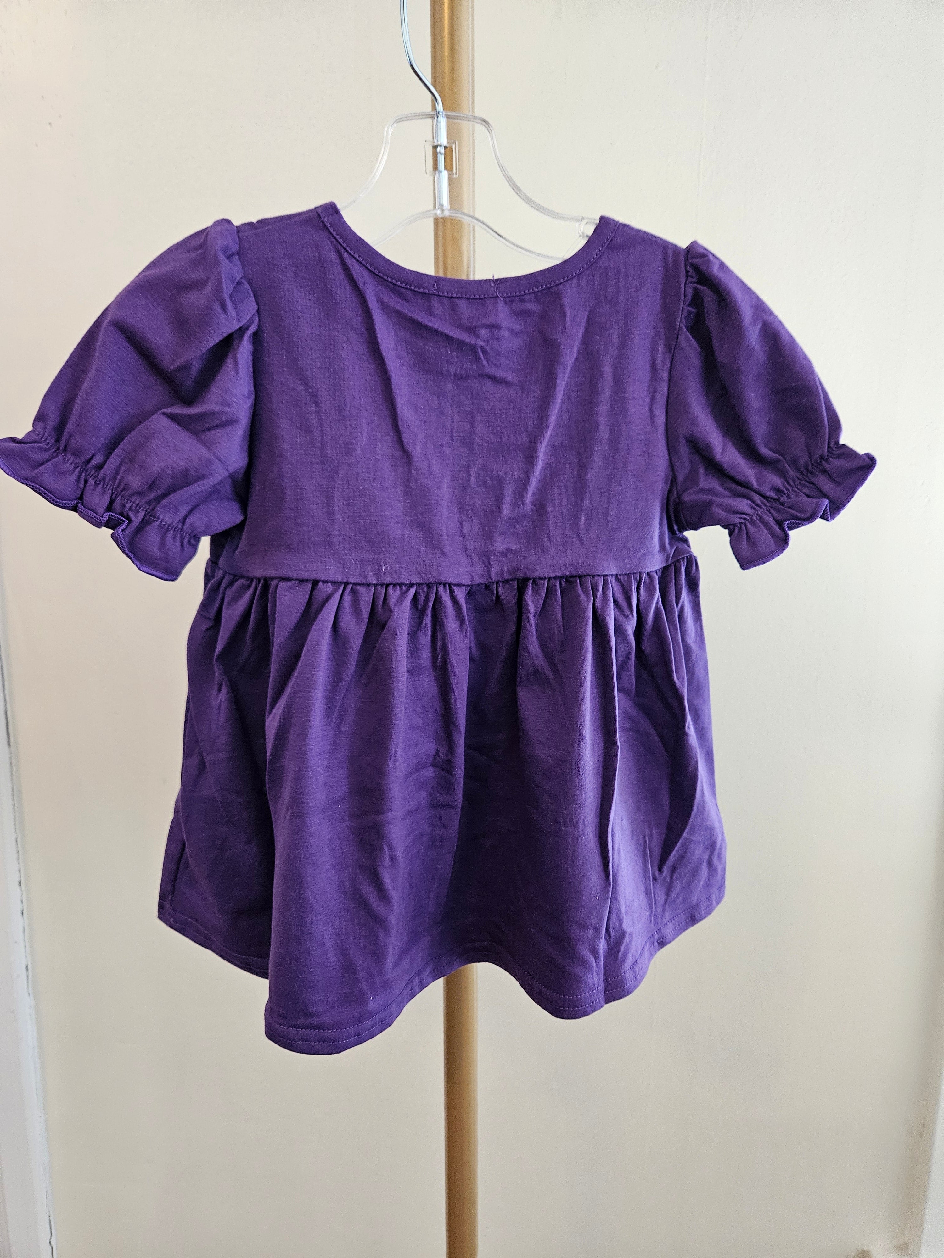 Abby & Evie Hocus Pocus 2pc Outfit With Stripped Ruffle Pants