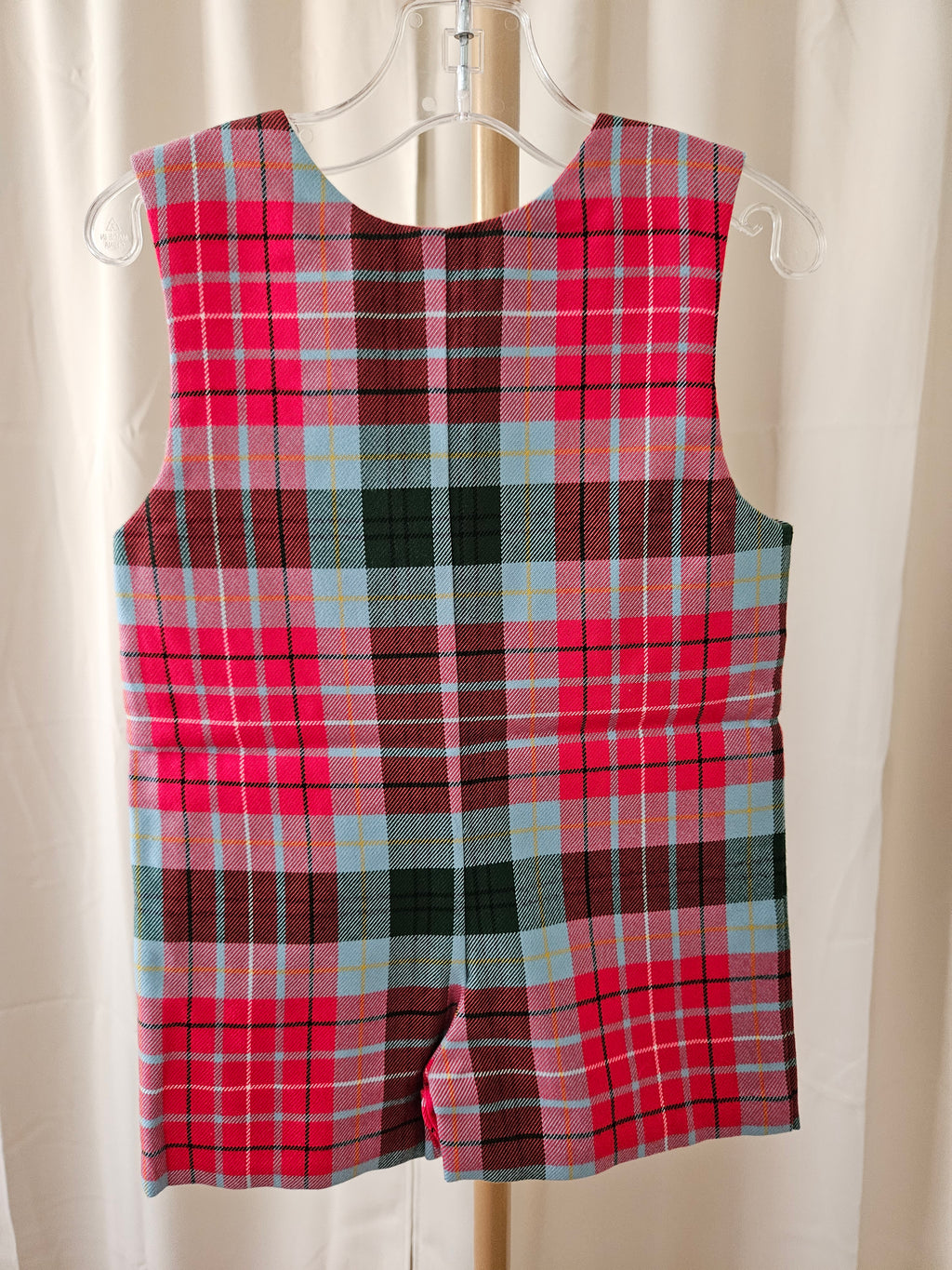 The Beaufort Bonnet Company Jack Keene Jon Jon – Wilson Pier Plaid with Richmond Red | Size 0-6M