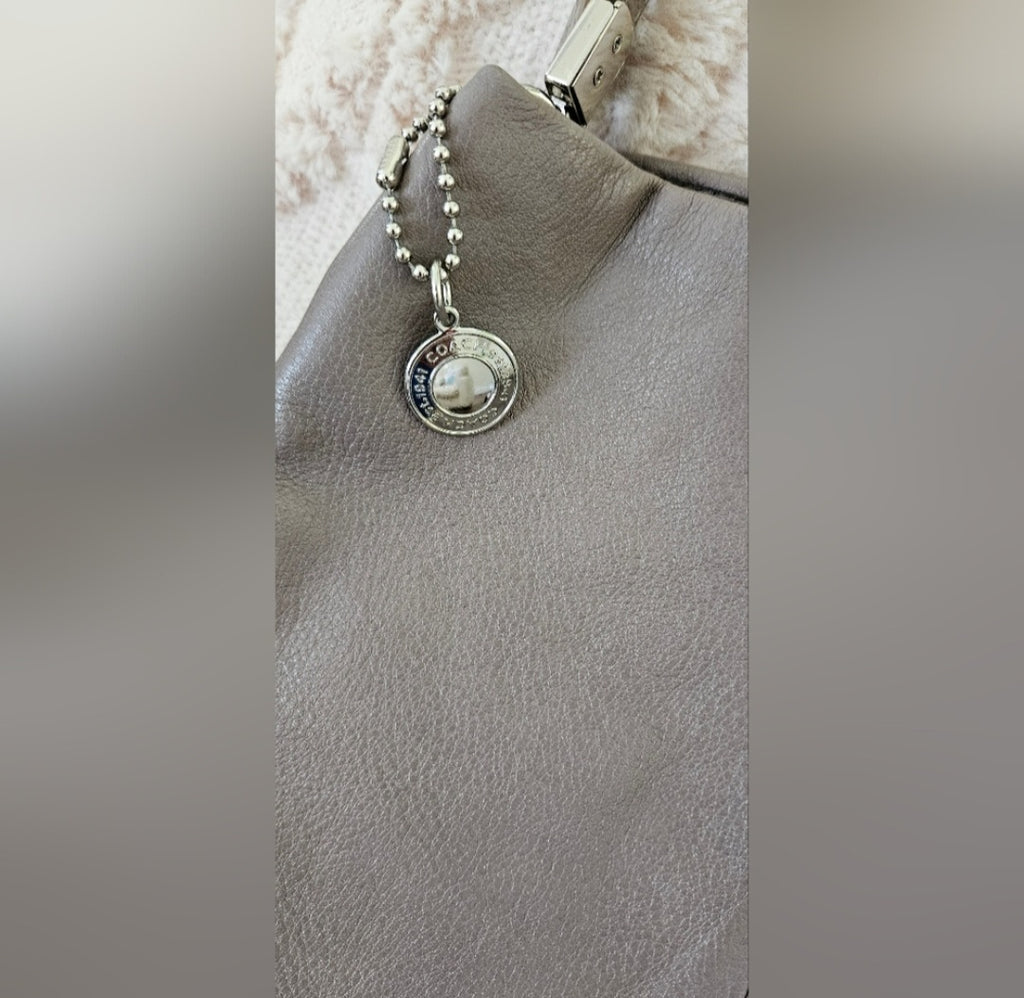 Coach Leather 3 Section Shoulder  Handbag