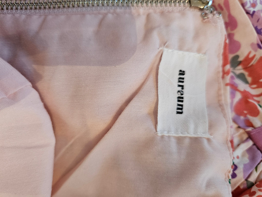 AUREUM Floral Mini Dress - Pink And Purple 2pc Sz Sm