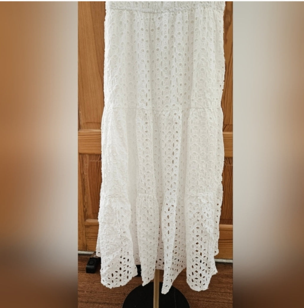 Zesica White Eyelet Dress Sz Small