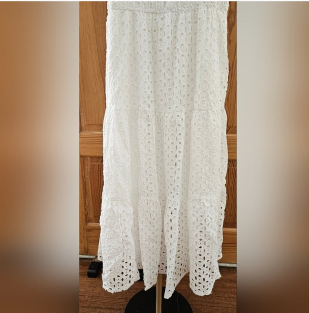 Zesica White Eyelet Dress Sz Small