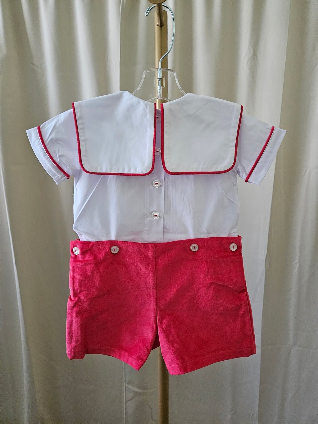 The Beaufort Bonnet Company Beauregard Velveteen Button-On Jon Jon Set