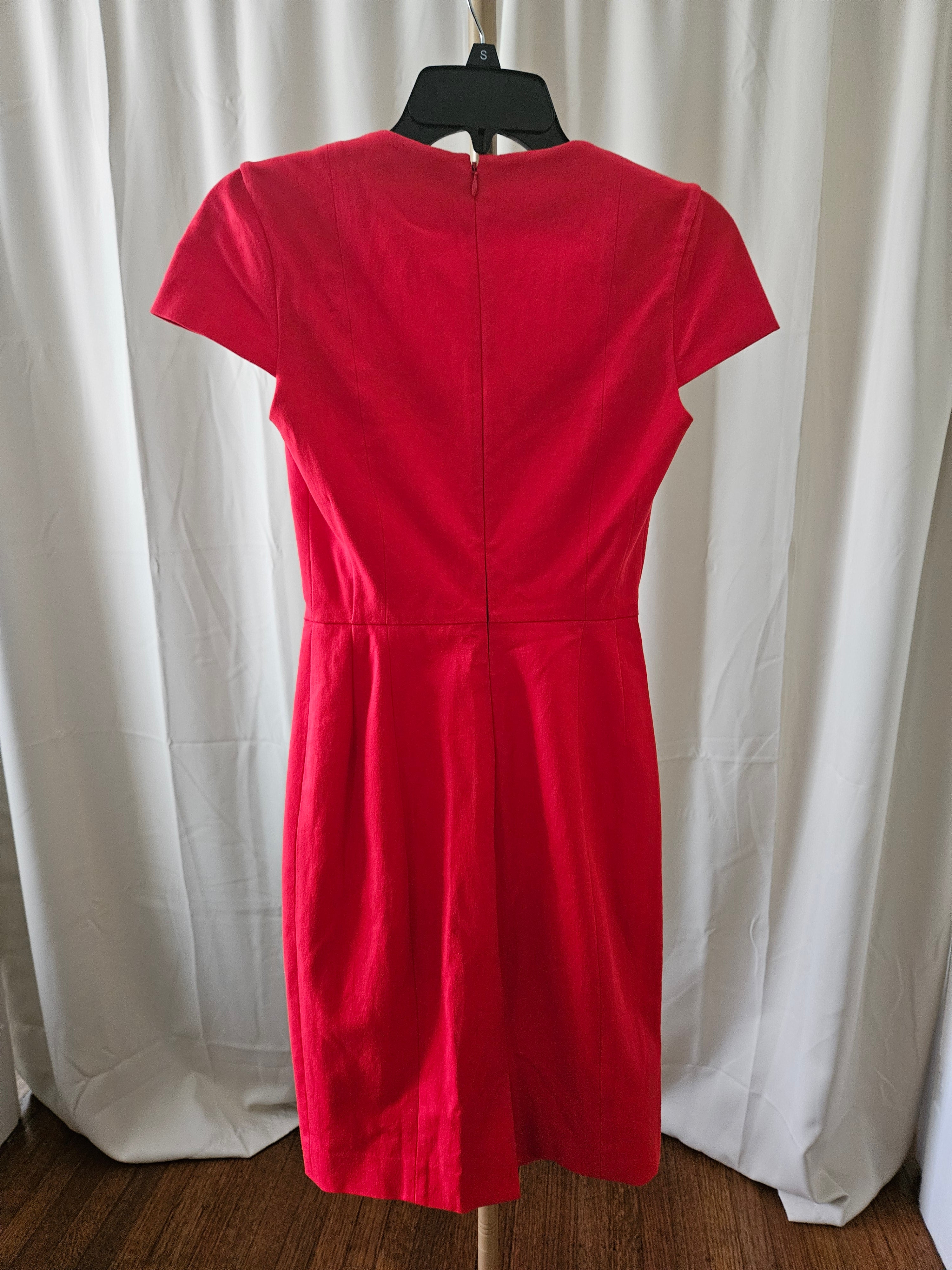 Banana Republic Red Tailored Fitted Dress Size 0