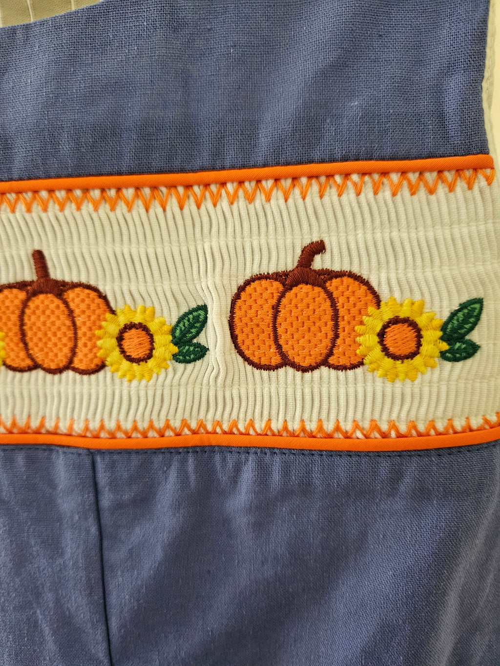 Lil Cactus Smocked Pumpkin & Sunflower Longall