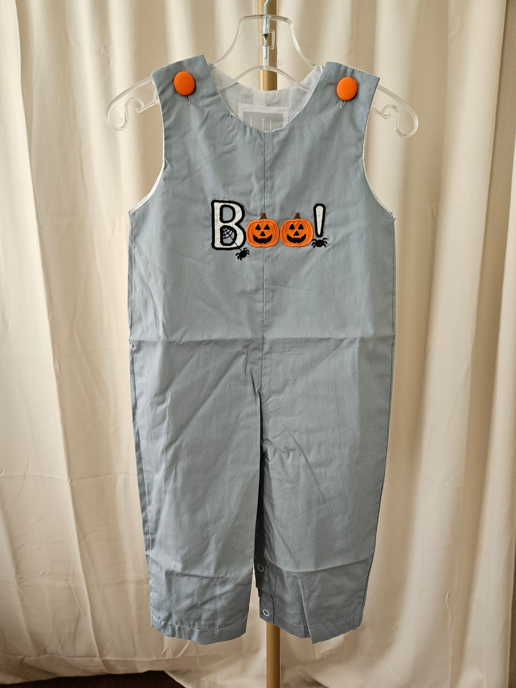 Lil Cactus Gray Blue Appliquéd Boo Jon Jon Halloween