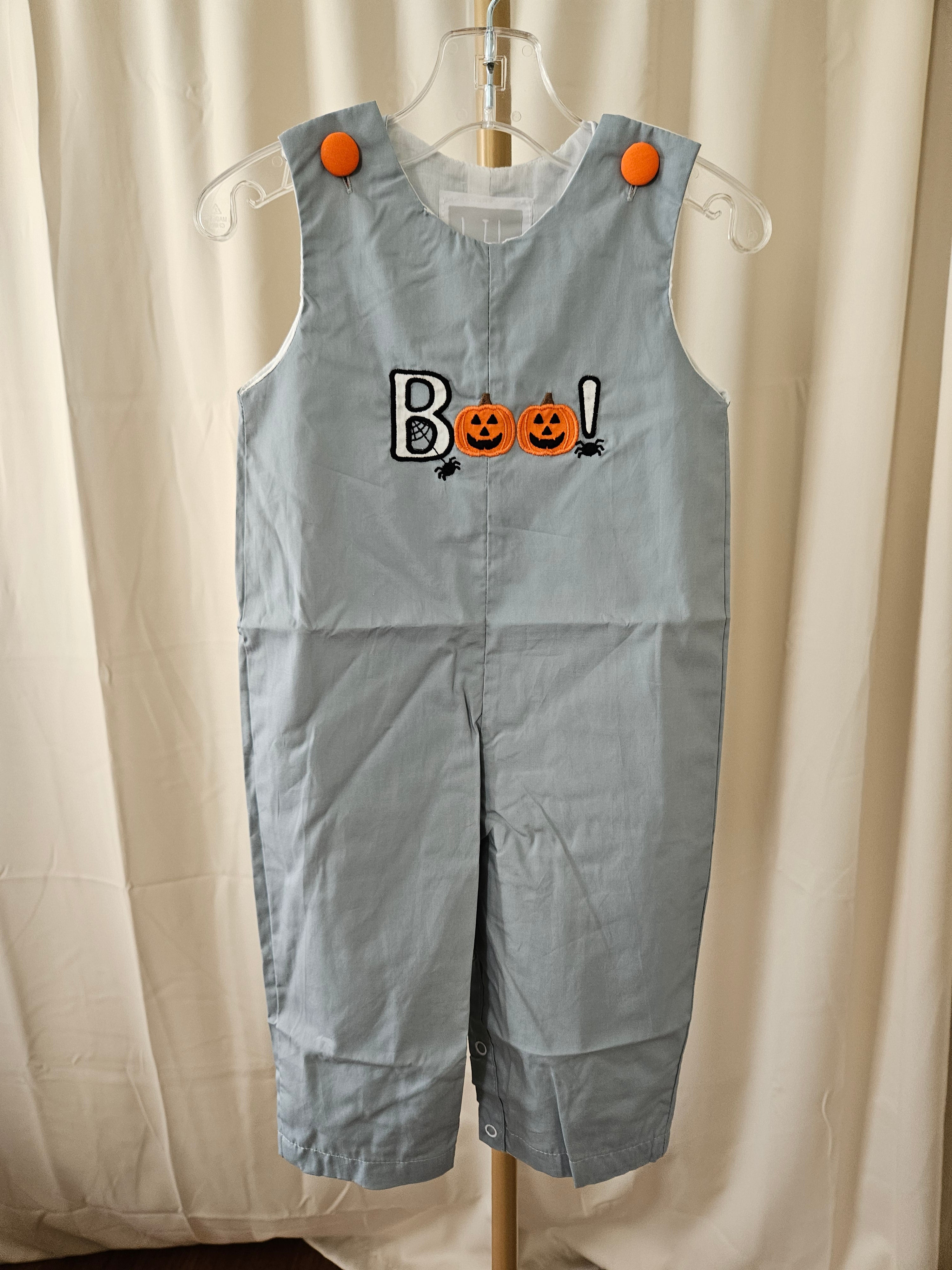 Lil Cactus Gray Blue Appliquéd Boo Jon Jon Halloween