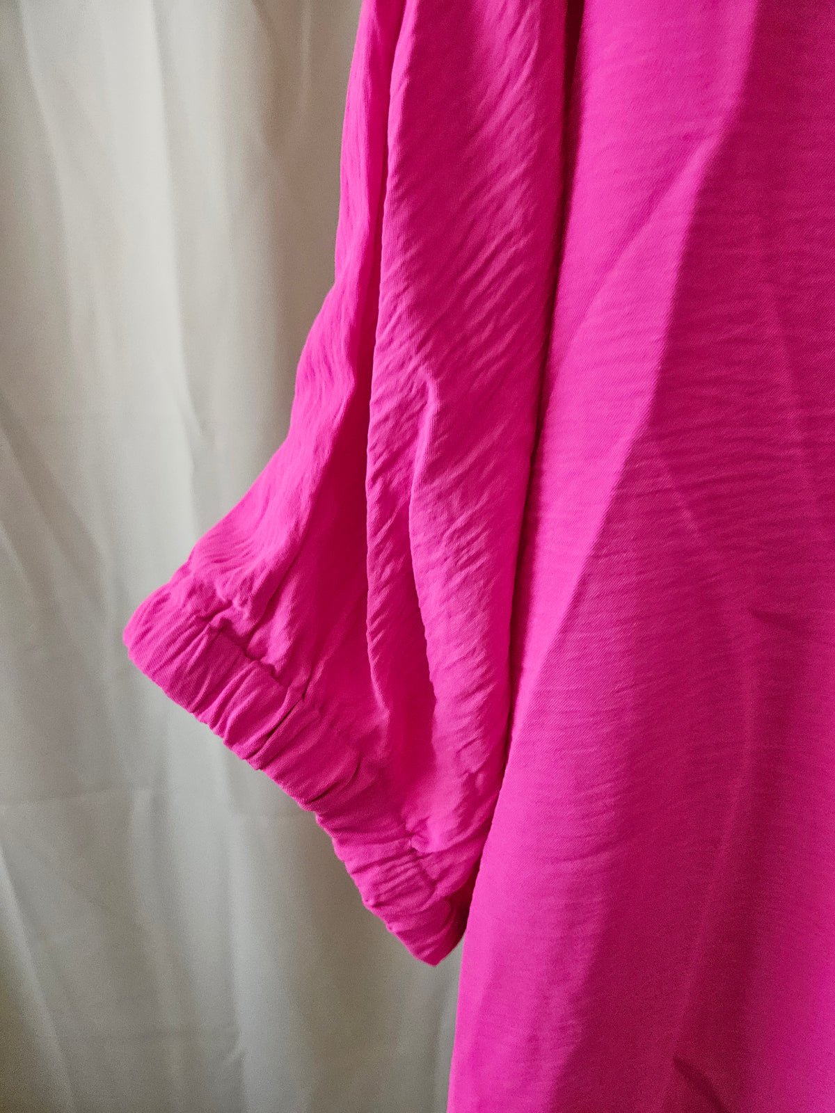 Bright Pink Animal Print Accent Blouse | Size 3X