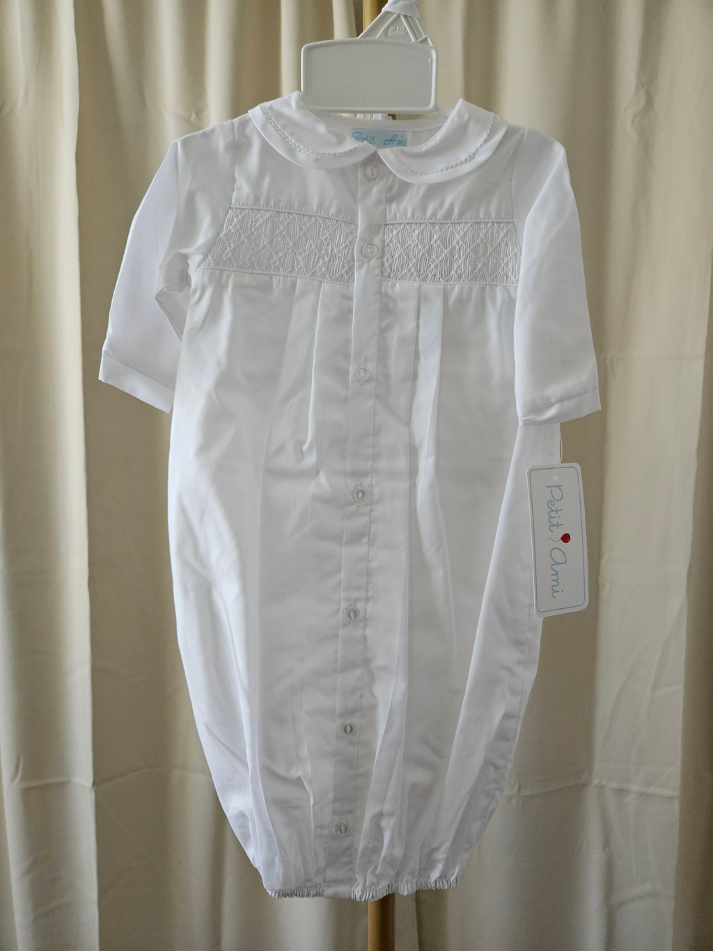 Petit Ami Heirloom Smocked Christening Gown Set