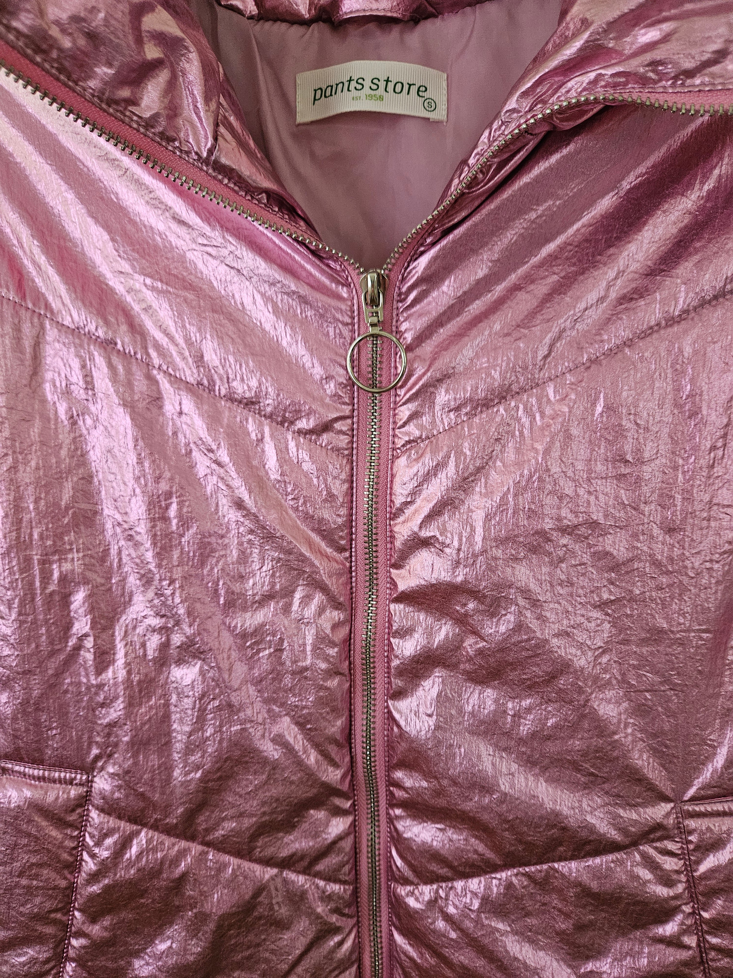 Pants Store Shimmering Pink Puffer Jacket Sz Sm