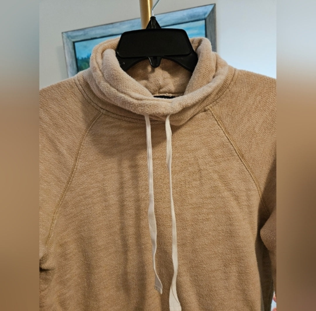 J. Crew Tan Women's Cowl Neck Sweatshirt Sz Sm