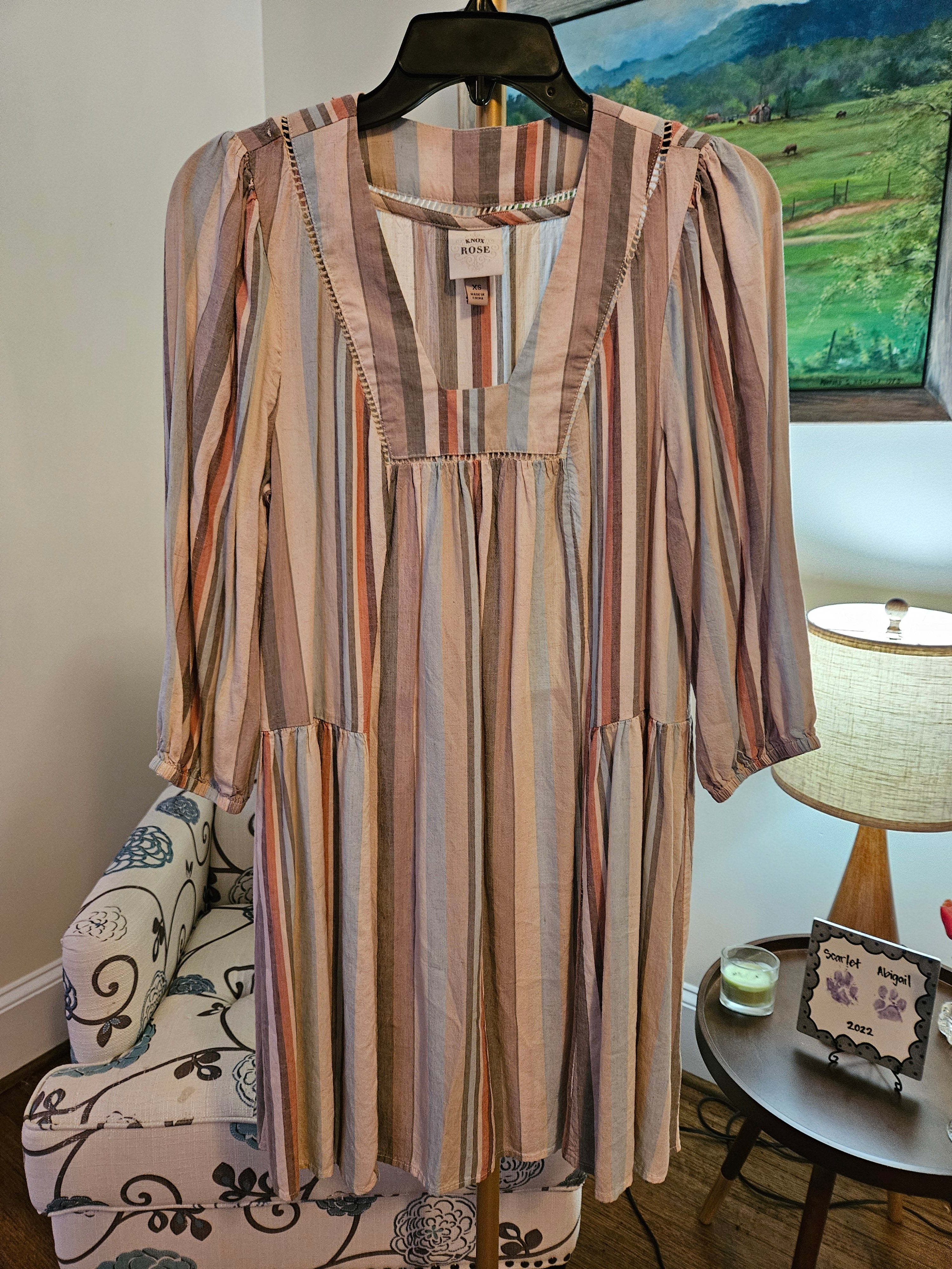 Knox Rose Multicolor Striped Dress Sz XS