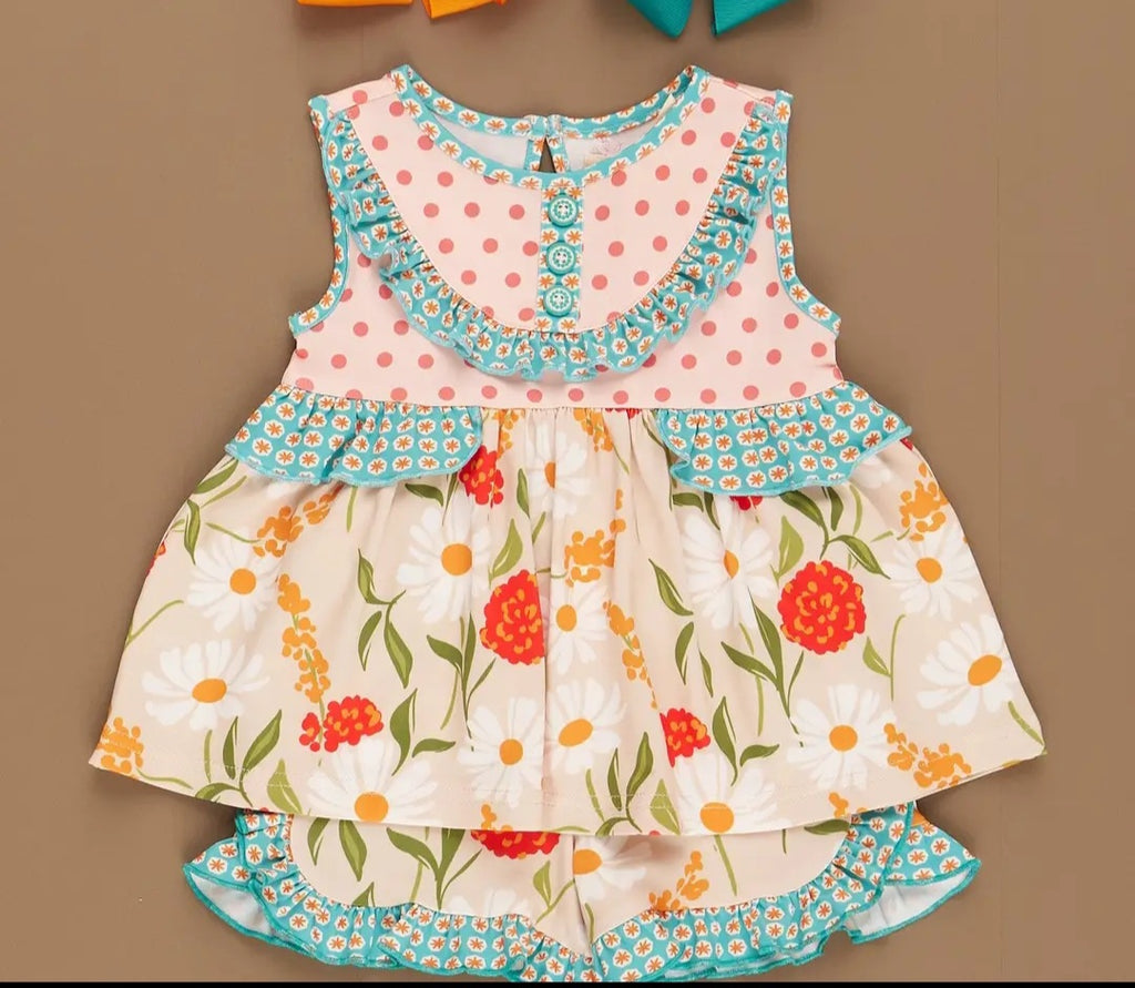 Marie Nicole Daisy Janes Ruffle Trim Outfit Sz 2T