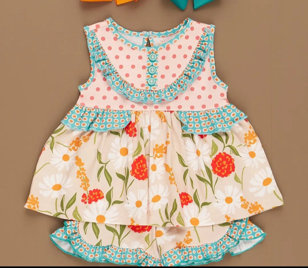 Marie Nicole Daisy Janes Ruffle Trim Outfit Sz 2T