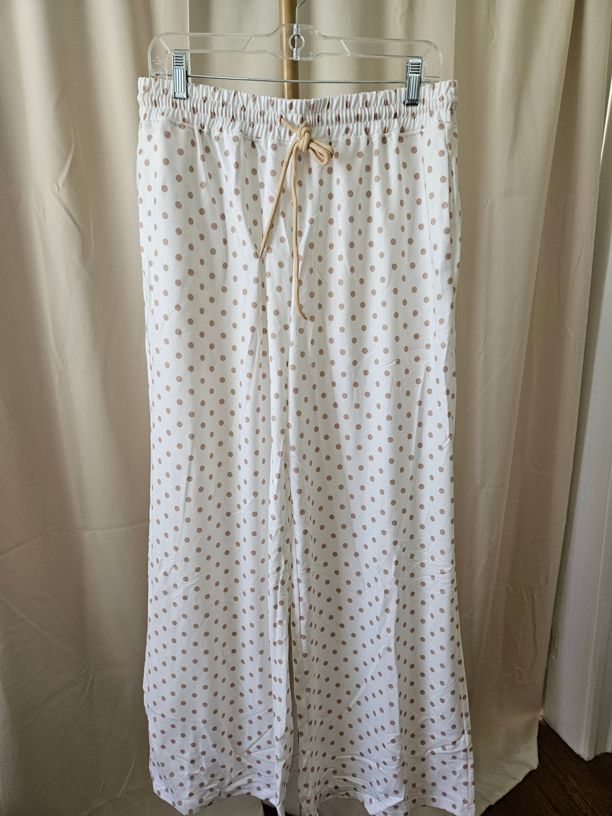 Beige & White Polka Dot 2-Piece Set | Little Daisy | L/XL