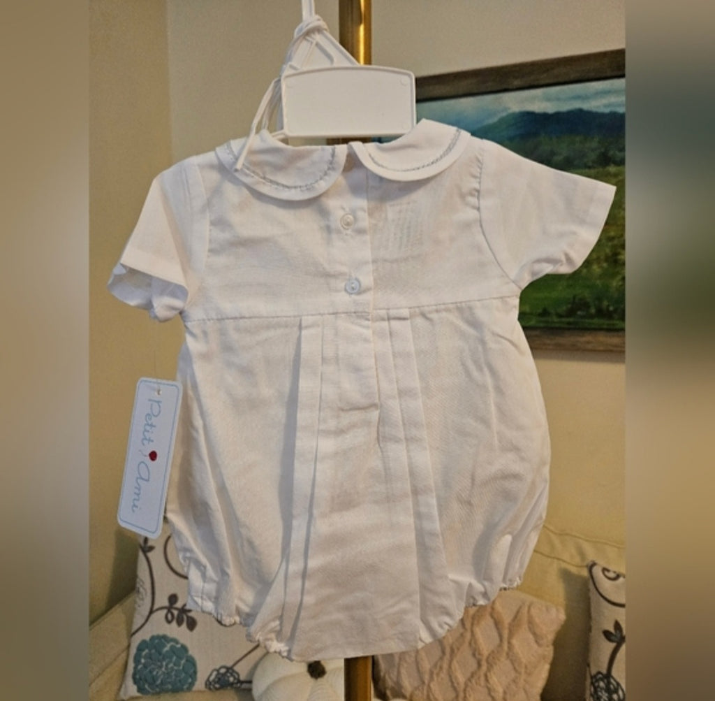 Petit Ami Delicate Heirloom Smocked Romper Sz NB