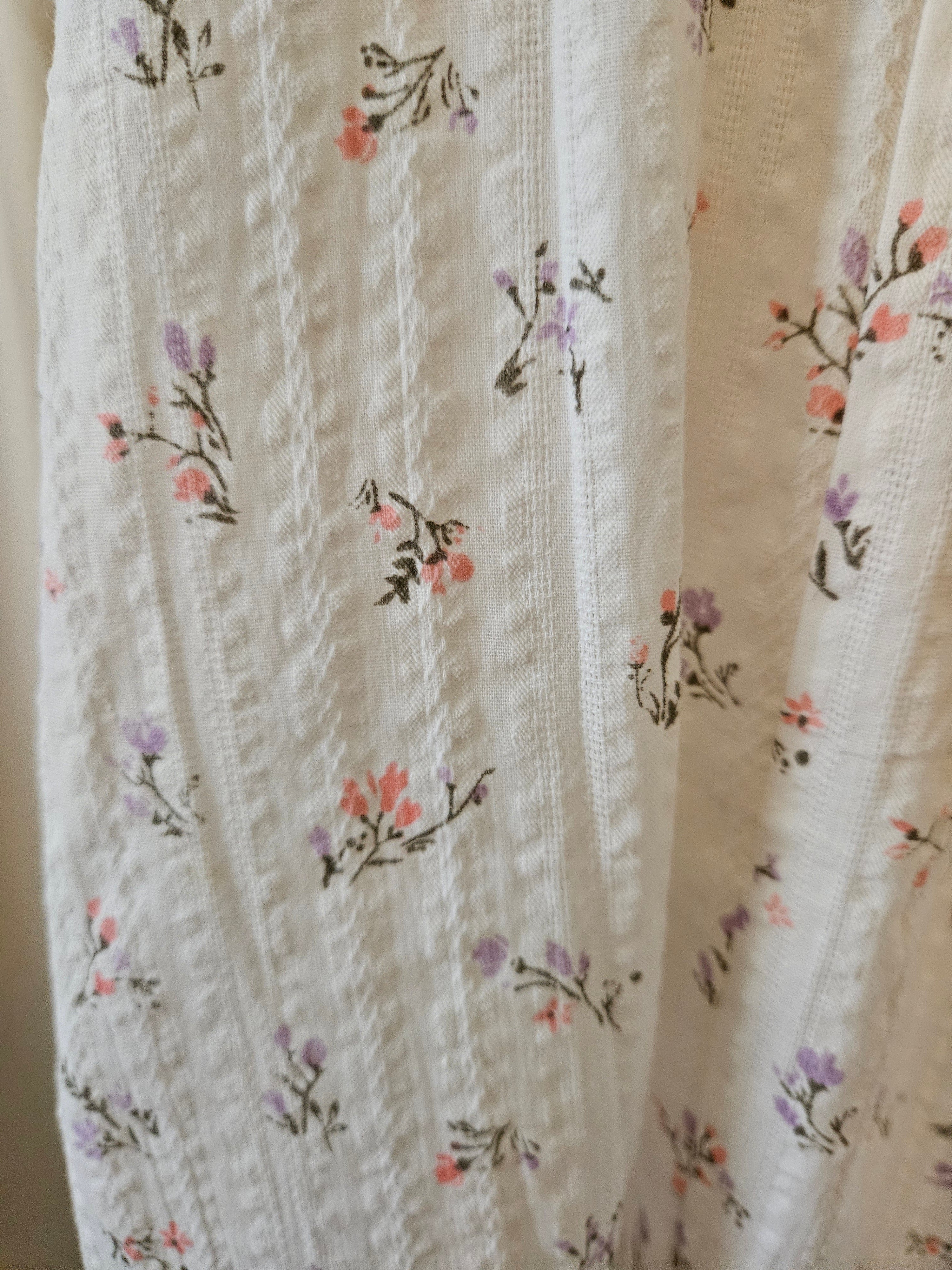 Floral Smocked Flutter Sleeve Dress with Lace Detail 12–18M
