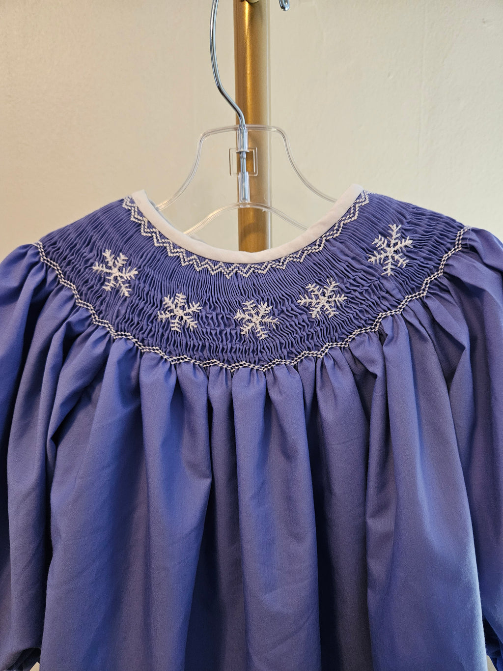 JW Jules Purple Snowflake Smocked Dress Sz 2T