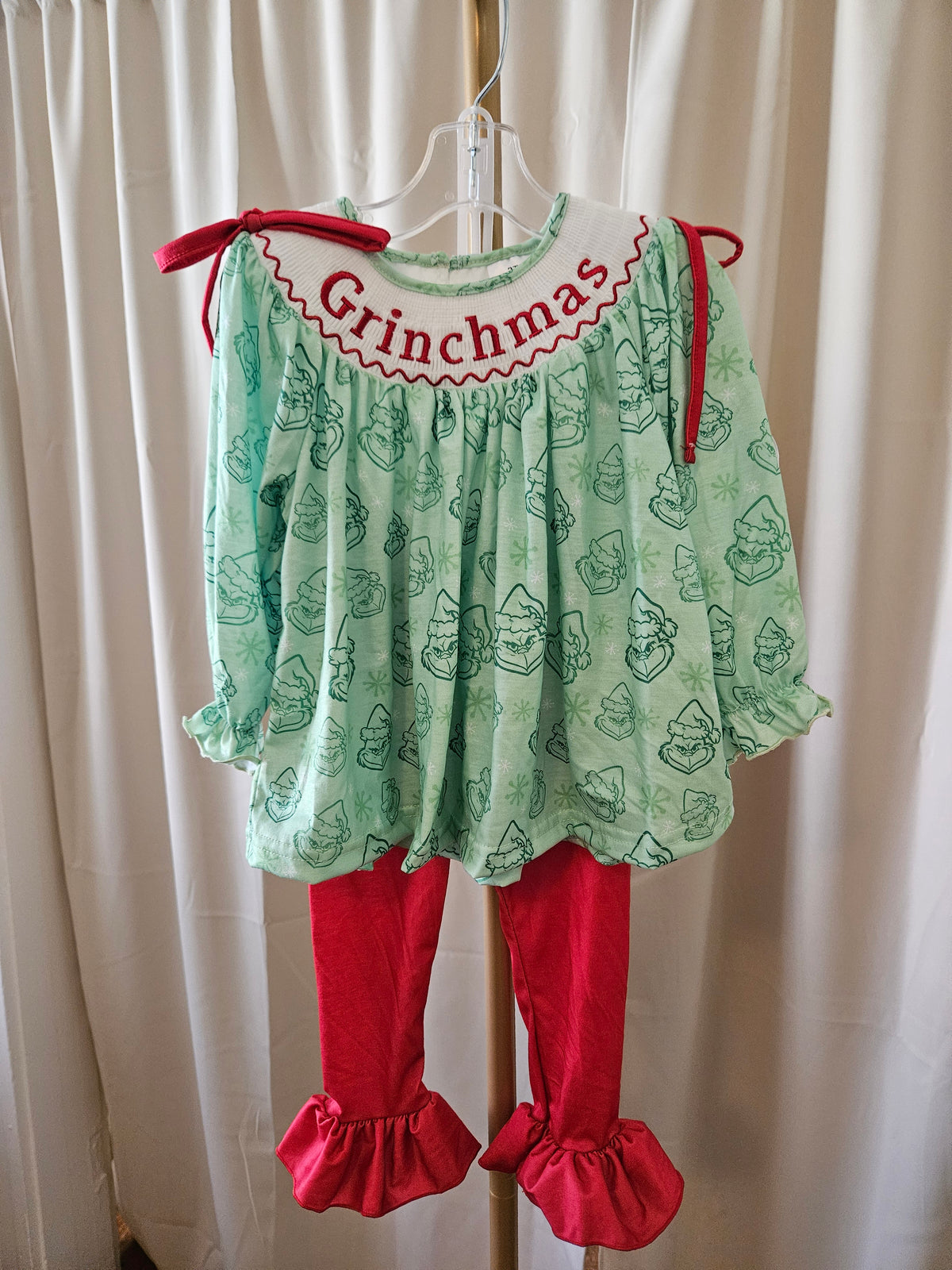 Custom Grinchmas Two-Piece Outfit Size 2T