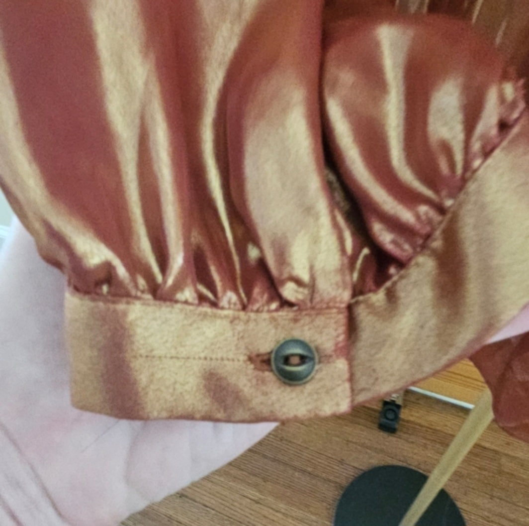 Anthropologie  Copper Metallic Shimmer Top Size Medium