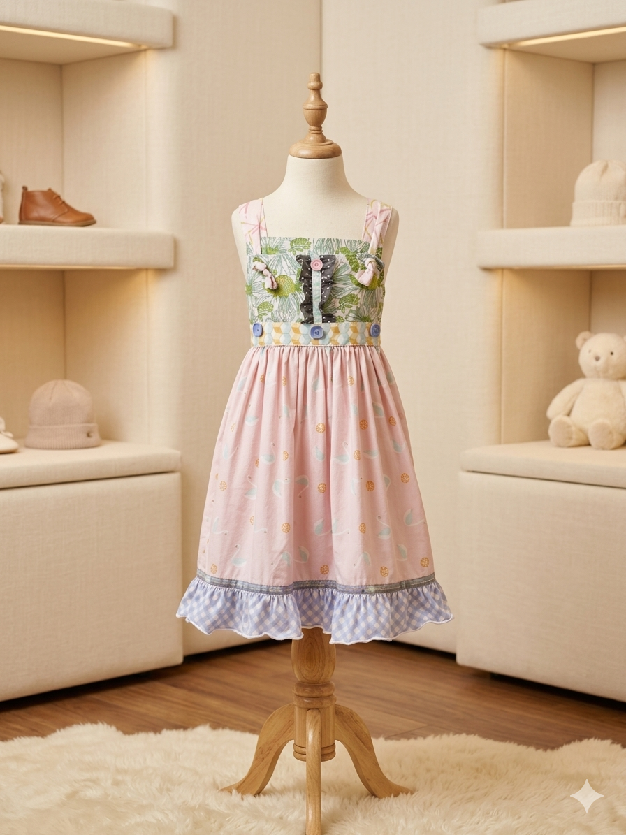 Matilda Jane Sundress – Whimsical Swans, Florals & All the Fun Things – Sz 6