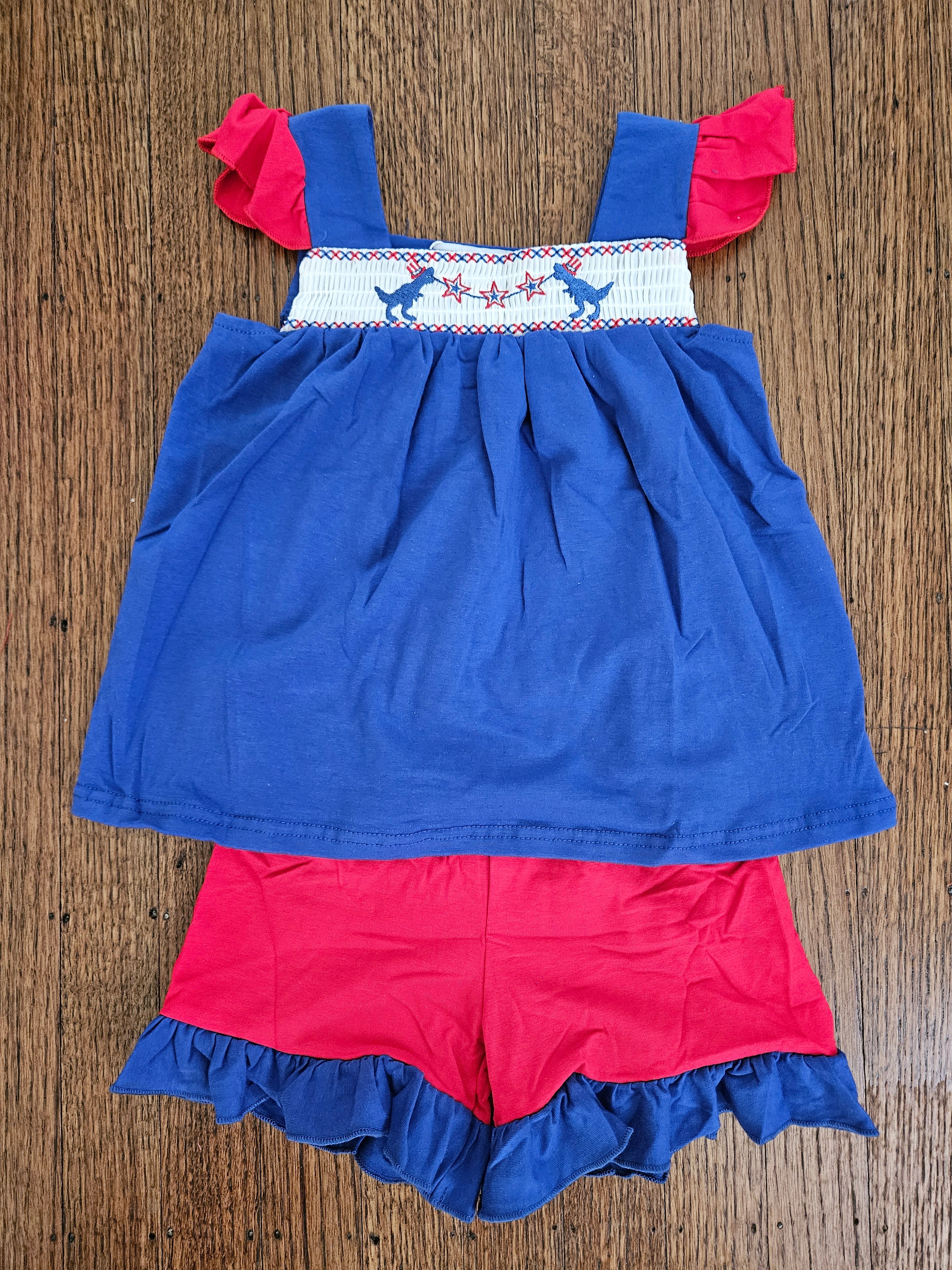 Rylee Faith Patriotic Dino Set 🇺🇸 Size 2