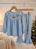 Smocked Honey 2pc Hand Smocked Nativity Ruffle Pants Set Sz 3