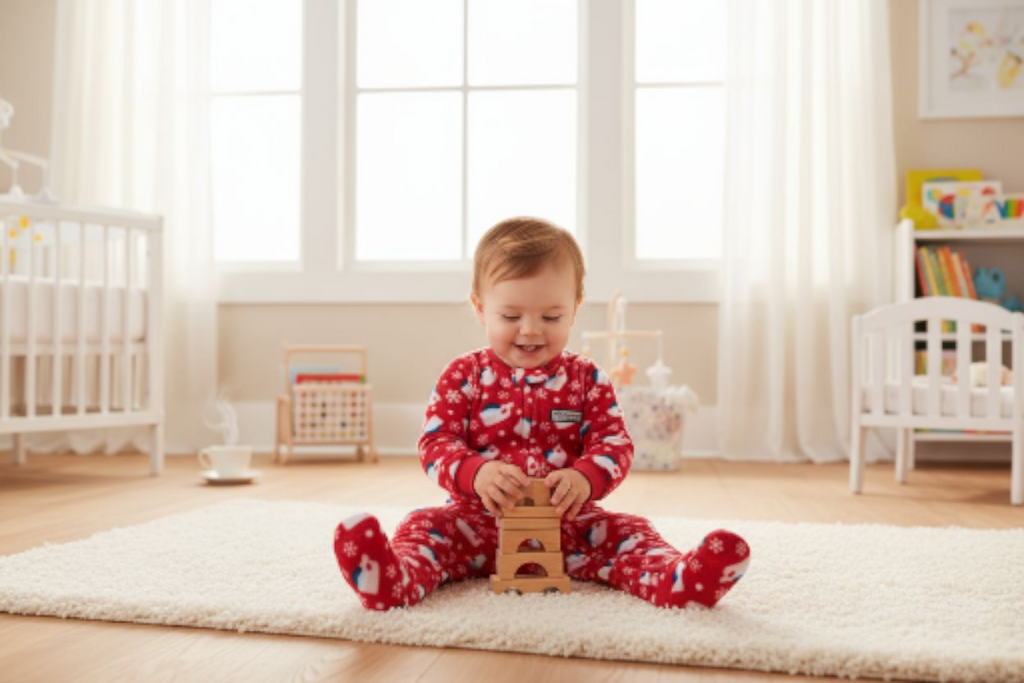 Vineyard Vines Baby Santa Whale Footed Fleece Sleeper Sz 3-6M