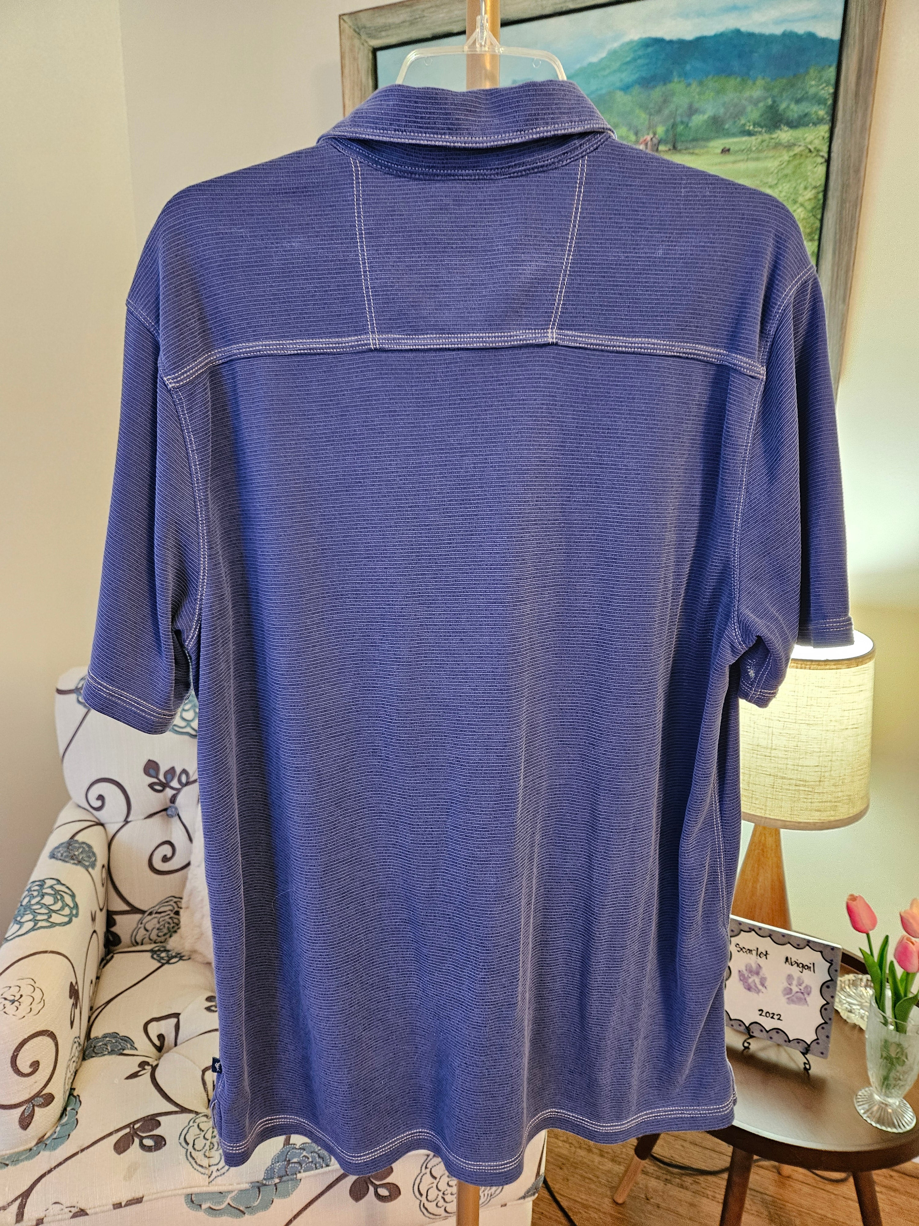 Tommy Bahama Indigo Polo Shirt Sz Lg