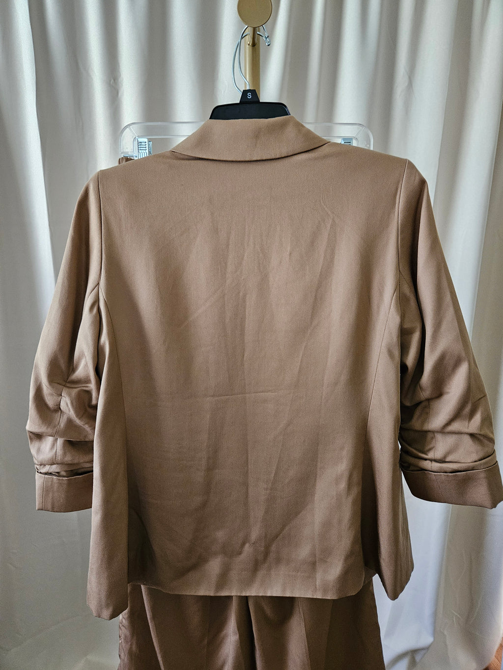 Banana Republic Brown Ruched 2-Piece Pants Suit Small Petite XS Petite