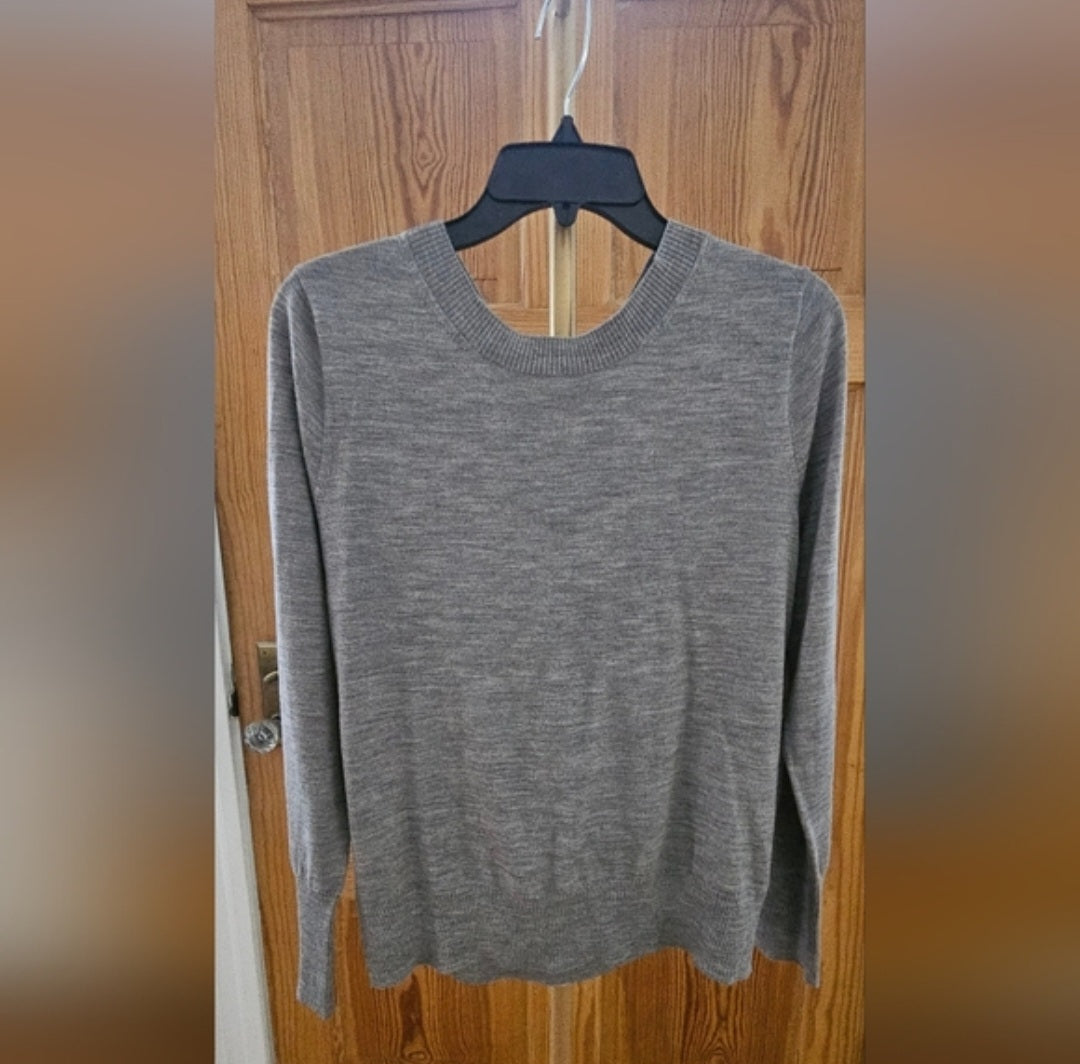 J.Crew Grey Lightweight Wrap Sweater. Ties in back Size Medium