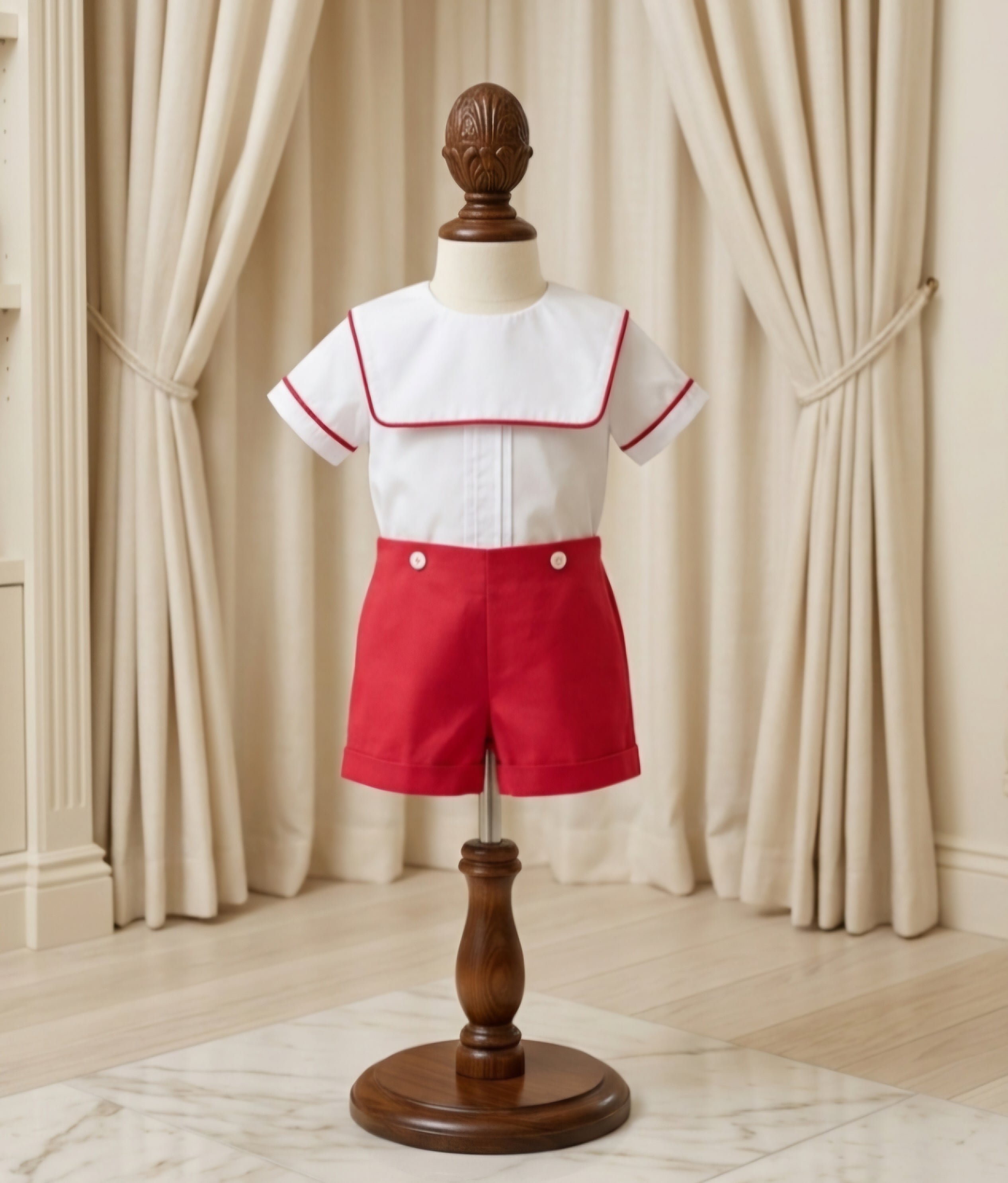 The Beaufort Bonnet Company Beauregard Velveteen Button-On Jon Jon Set