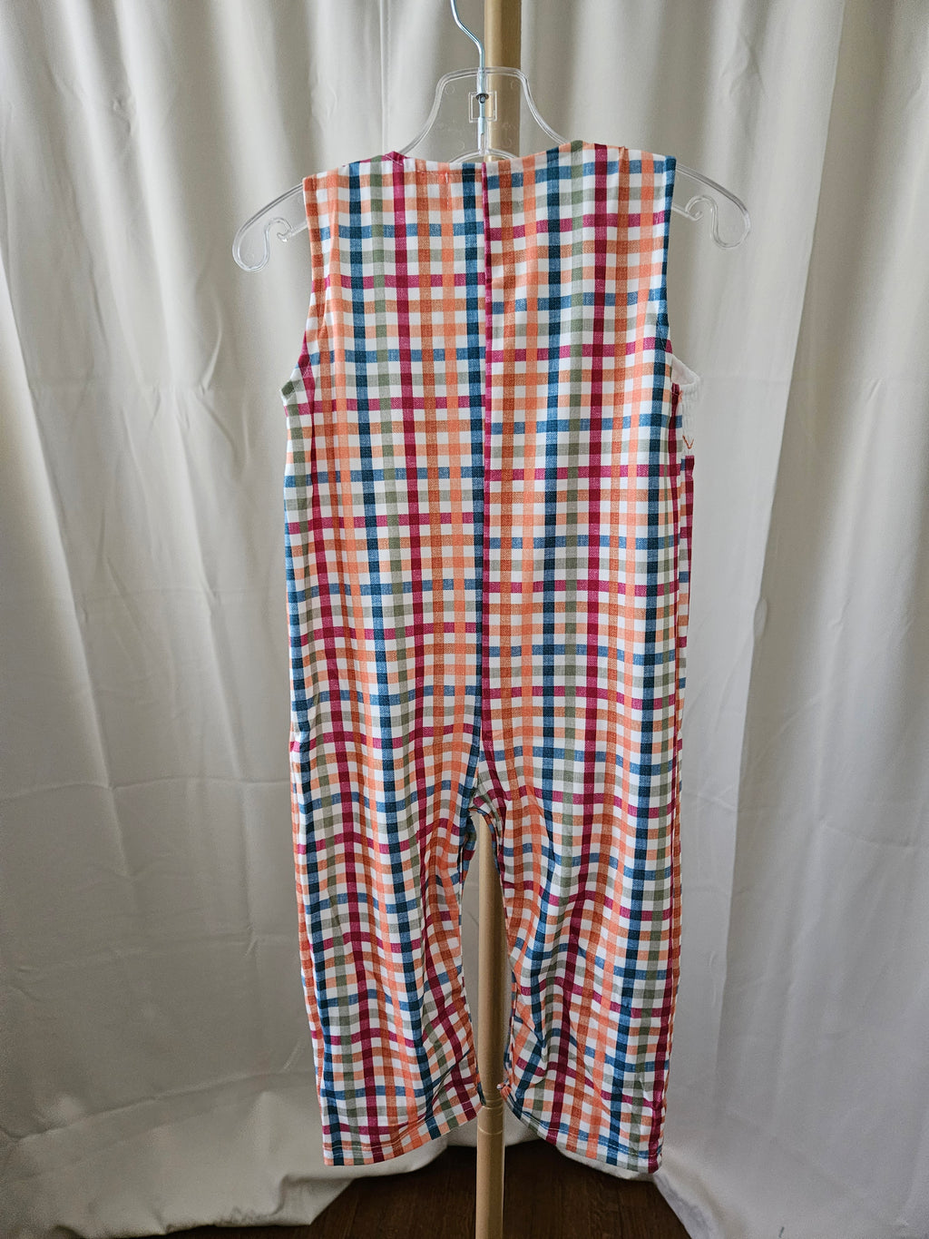 Fall Plaid Turkey Smocked Jon Jon by Rylee Faith Designs – Sizes 3M, 6M, 12M, 18M