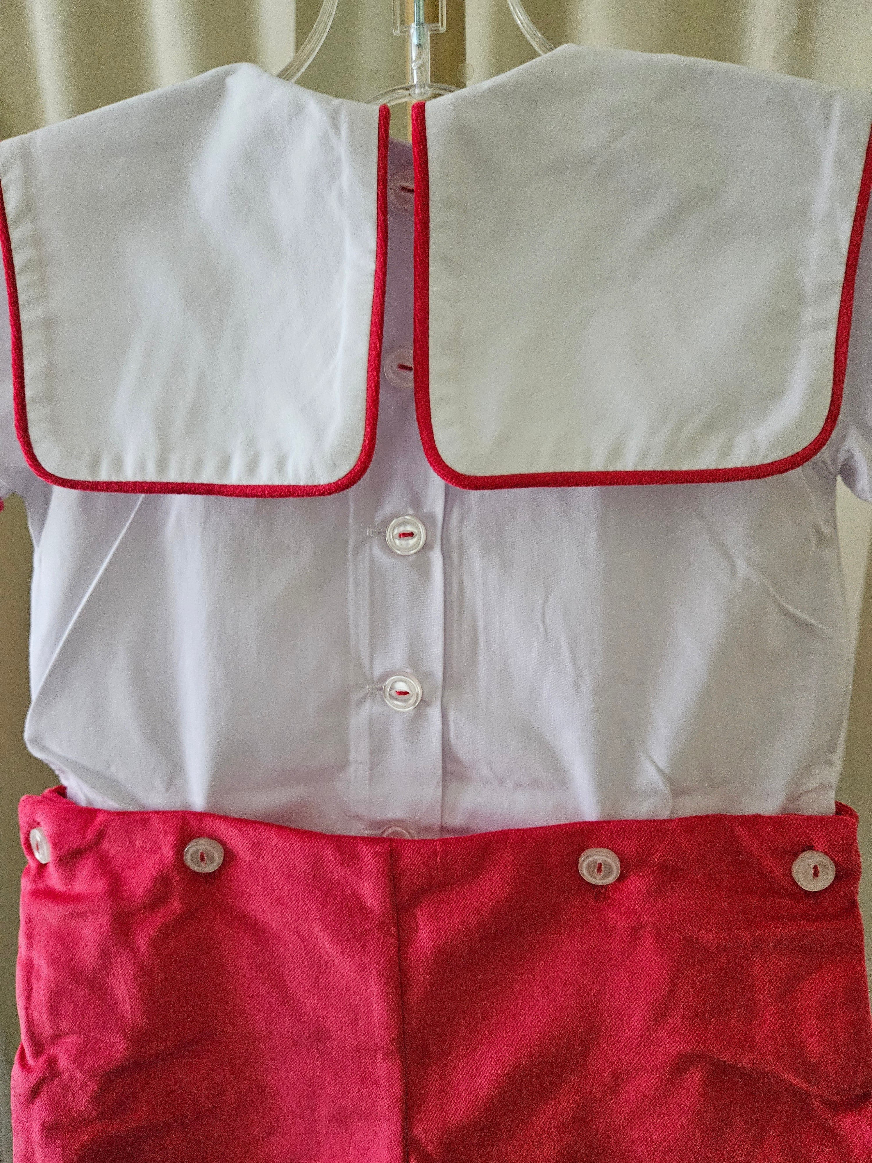 The Beaufort Bonnet Company Beauregard Velveteen Button-On Jon Jon Set