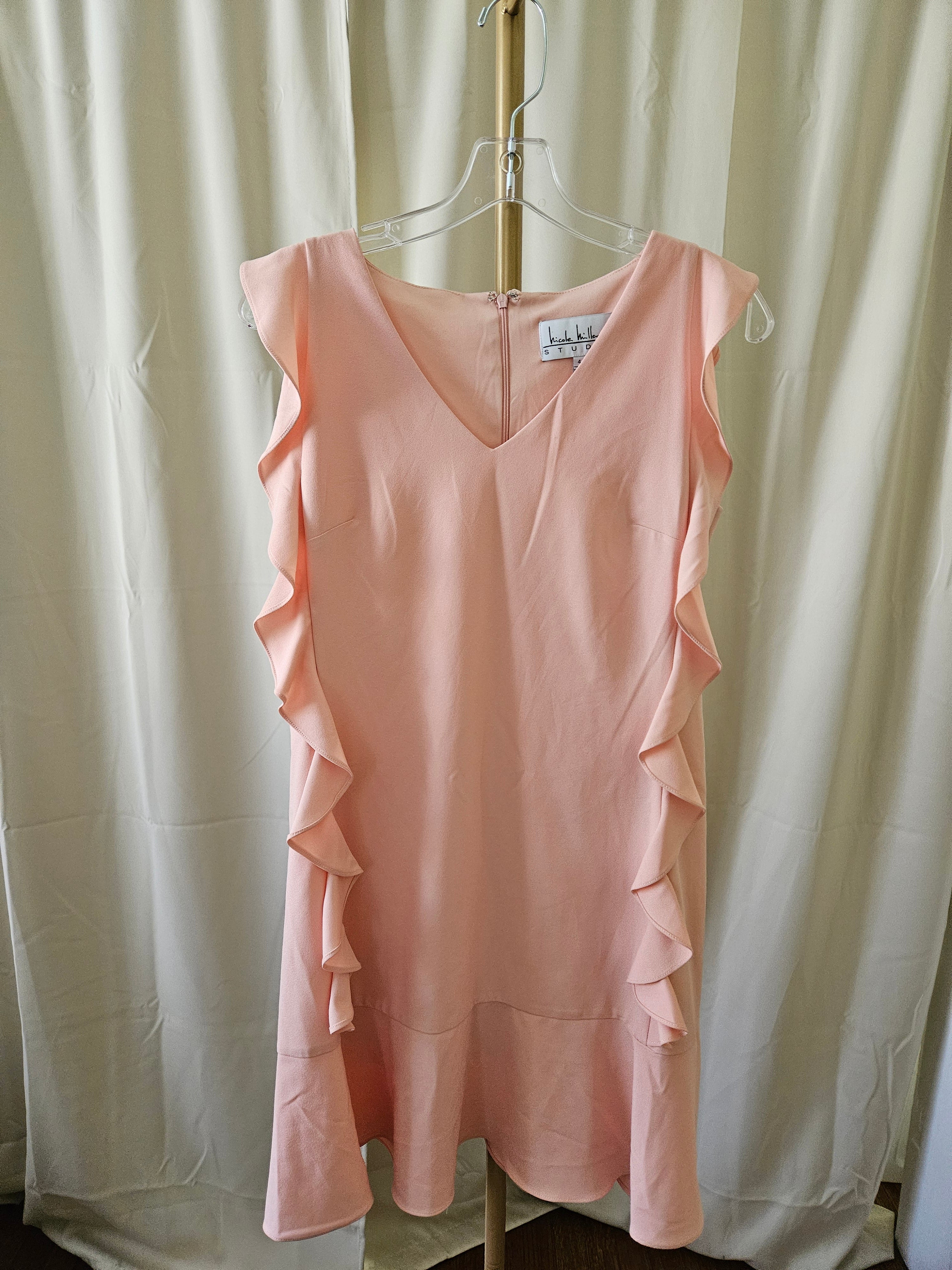 Nicole Miller Pinky Peach Ruffle Dress - Size 4