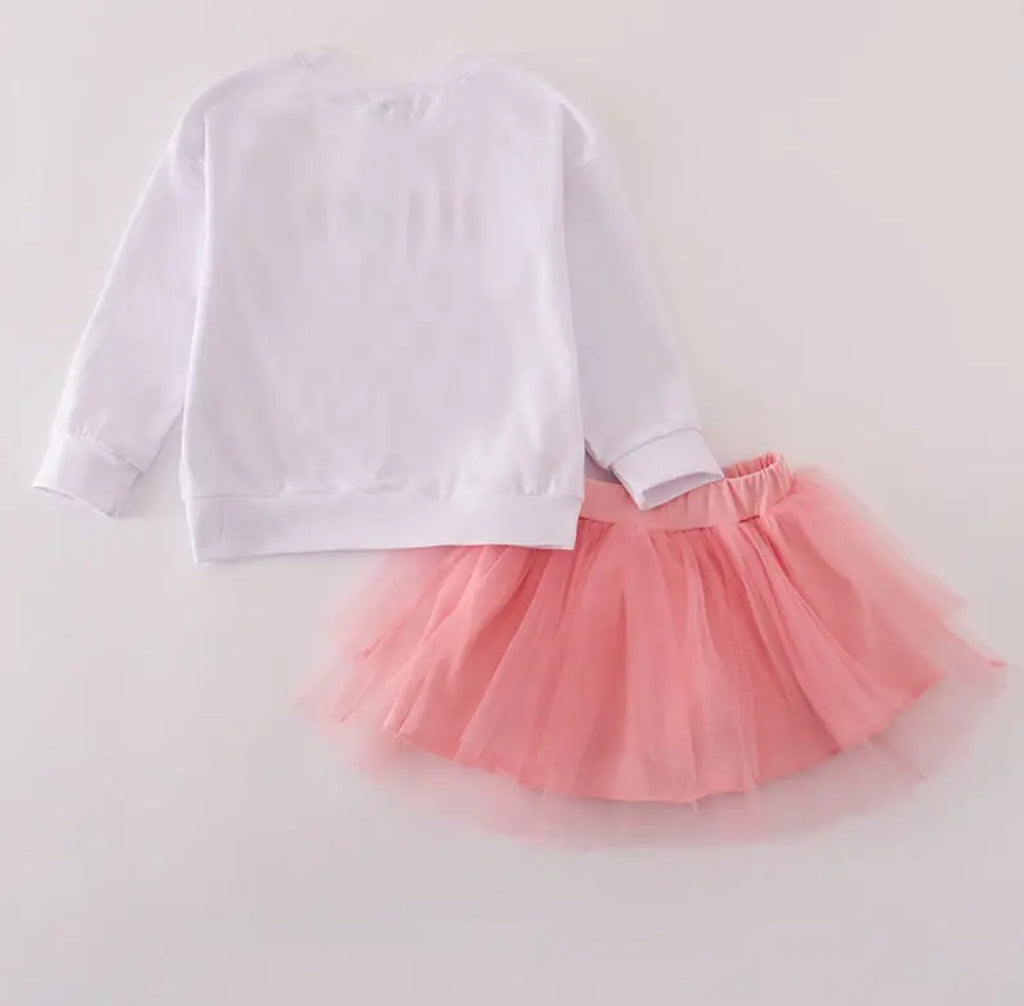 Abby & Evie Kids White and Pink Disney Princess Matching Set