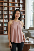 Mine Tank Blouse with Loop Design Size Large