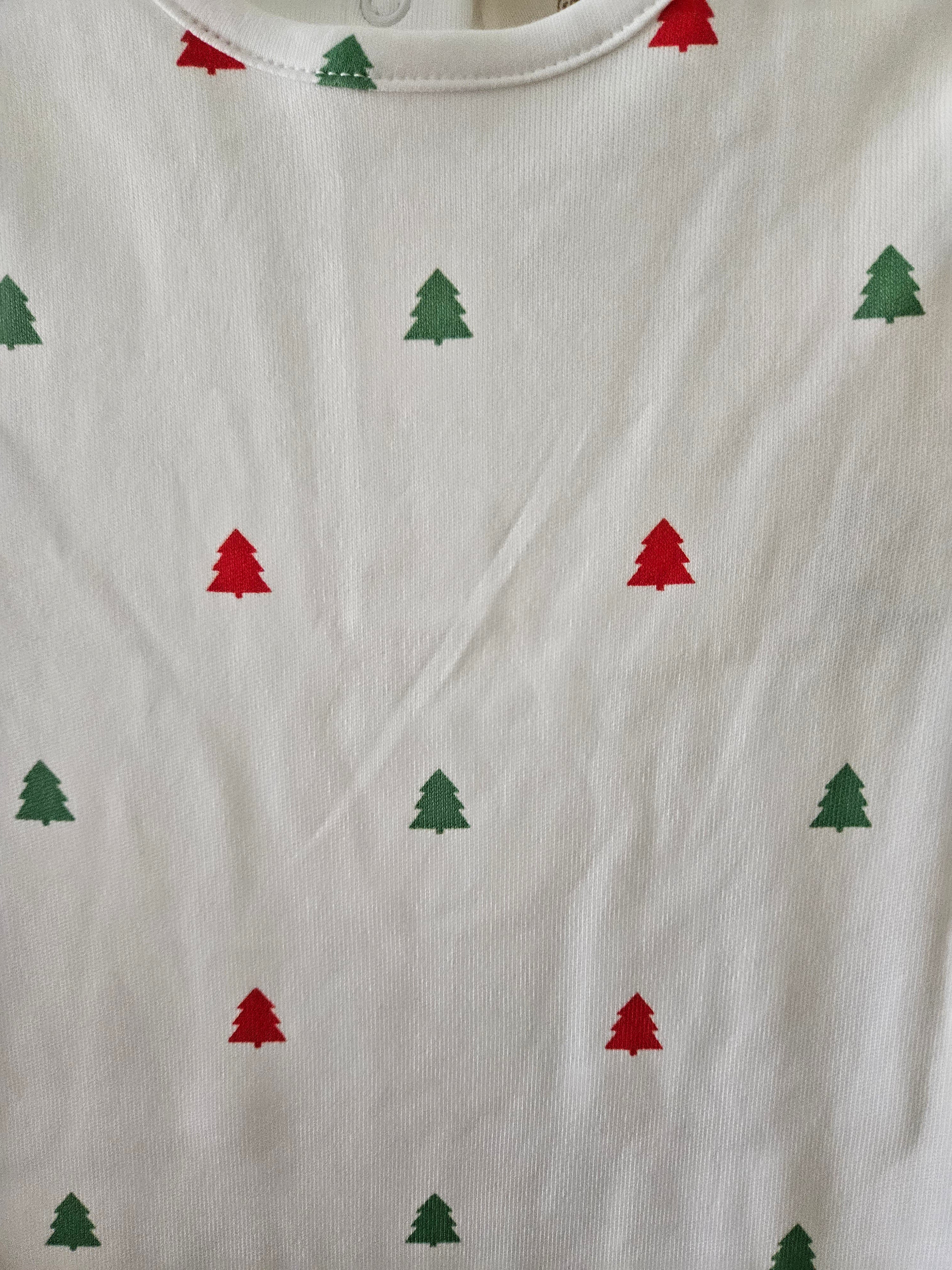 The Beaufort Bonnet Company Darling Play Romper Thomas Tree Farm Print