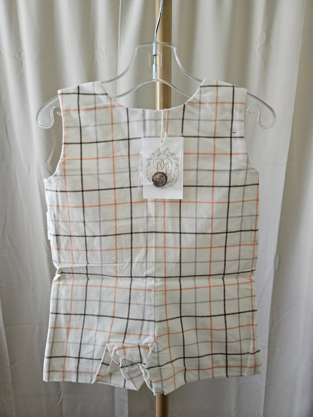 The Beaufort Bonnet Jack Keene Flannel Jon Jon Size 0-6M