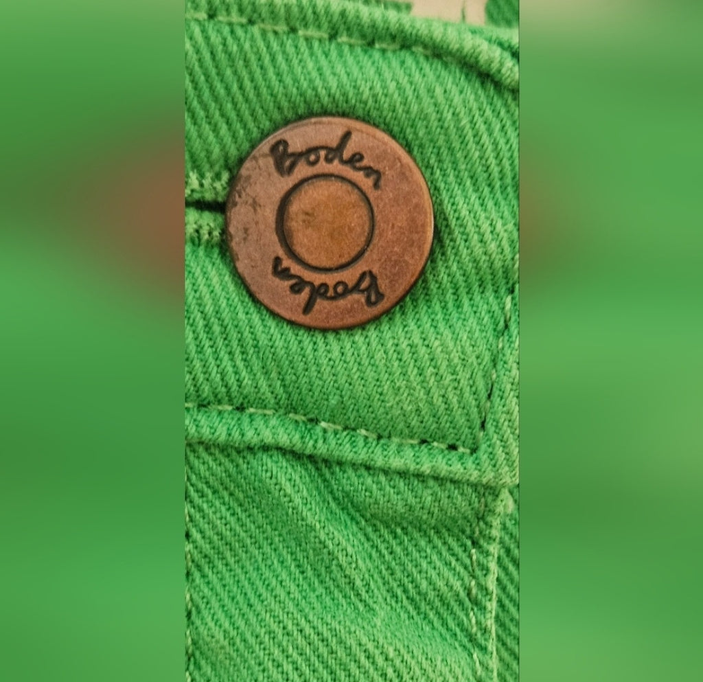 Boden Green Denim Jeans Size 4L
