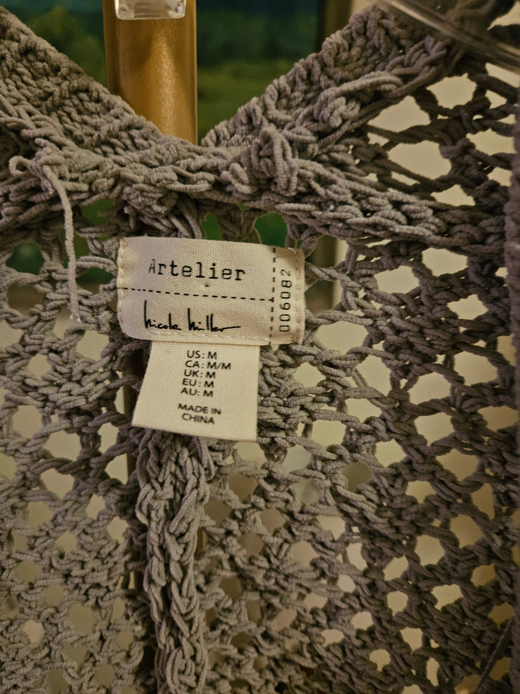 Nicole Miller Brown Open-Front Cardign Sz M