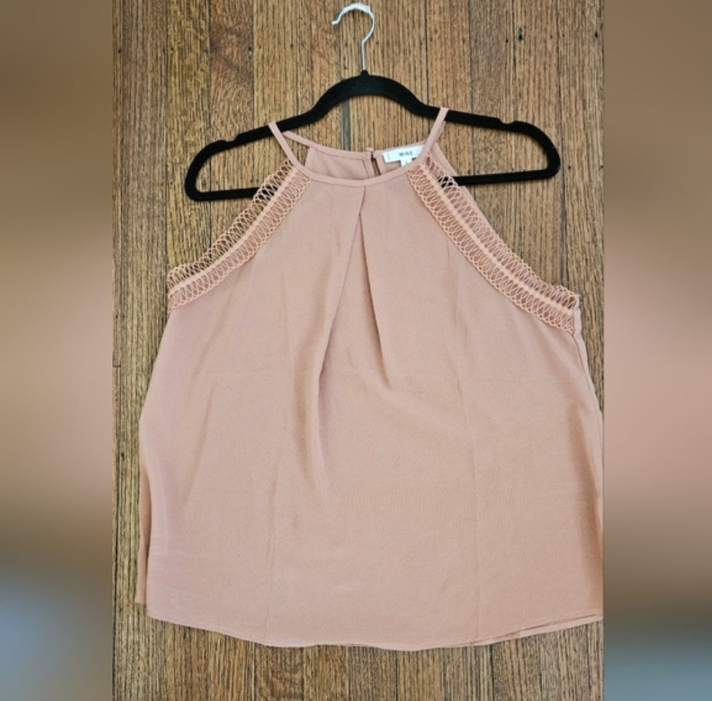 Mine Tank Blouse with Loop Design Size Large
