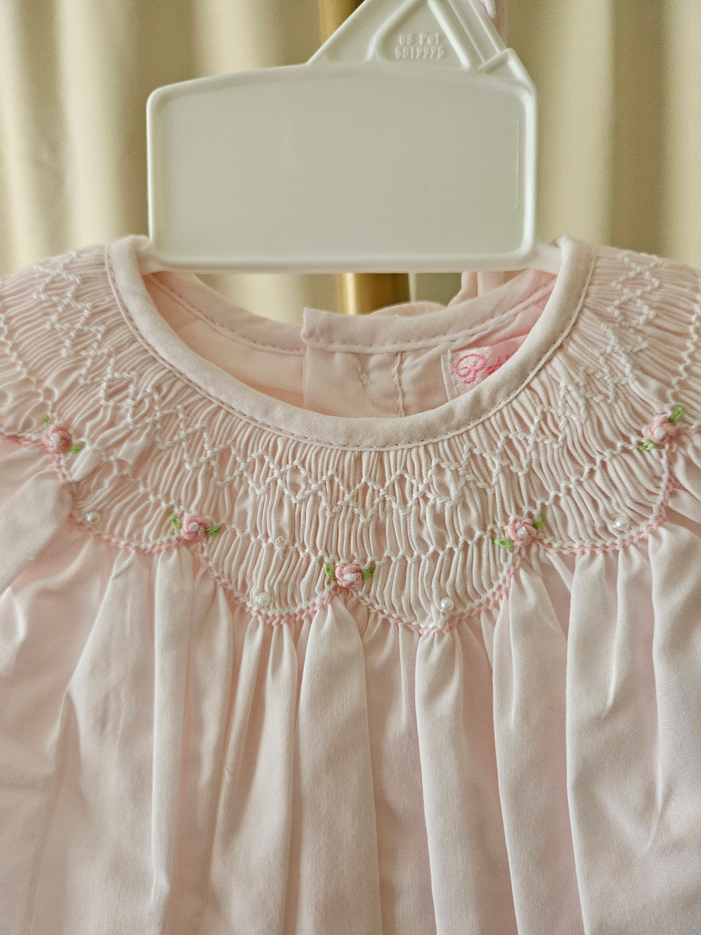 Petit Ami Pink Flutter Sleeve Bubble | Newborn