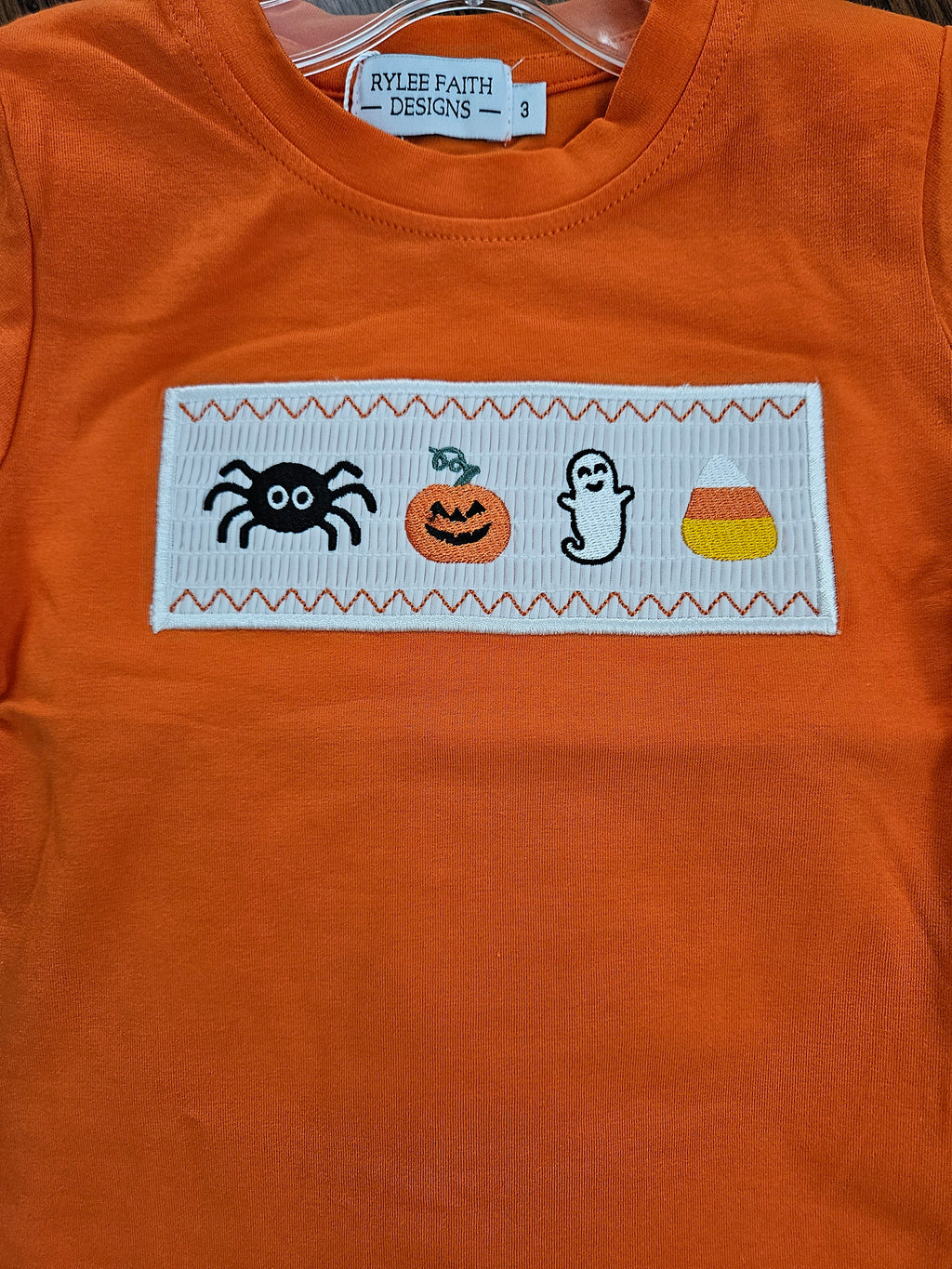 Rylee Faith Designs Boys Smocked Halloween 2-Piece Pants Set