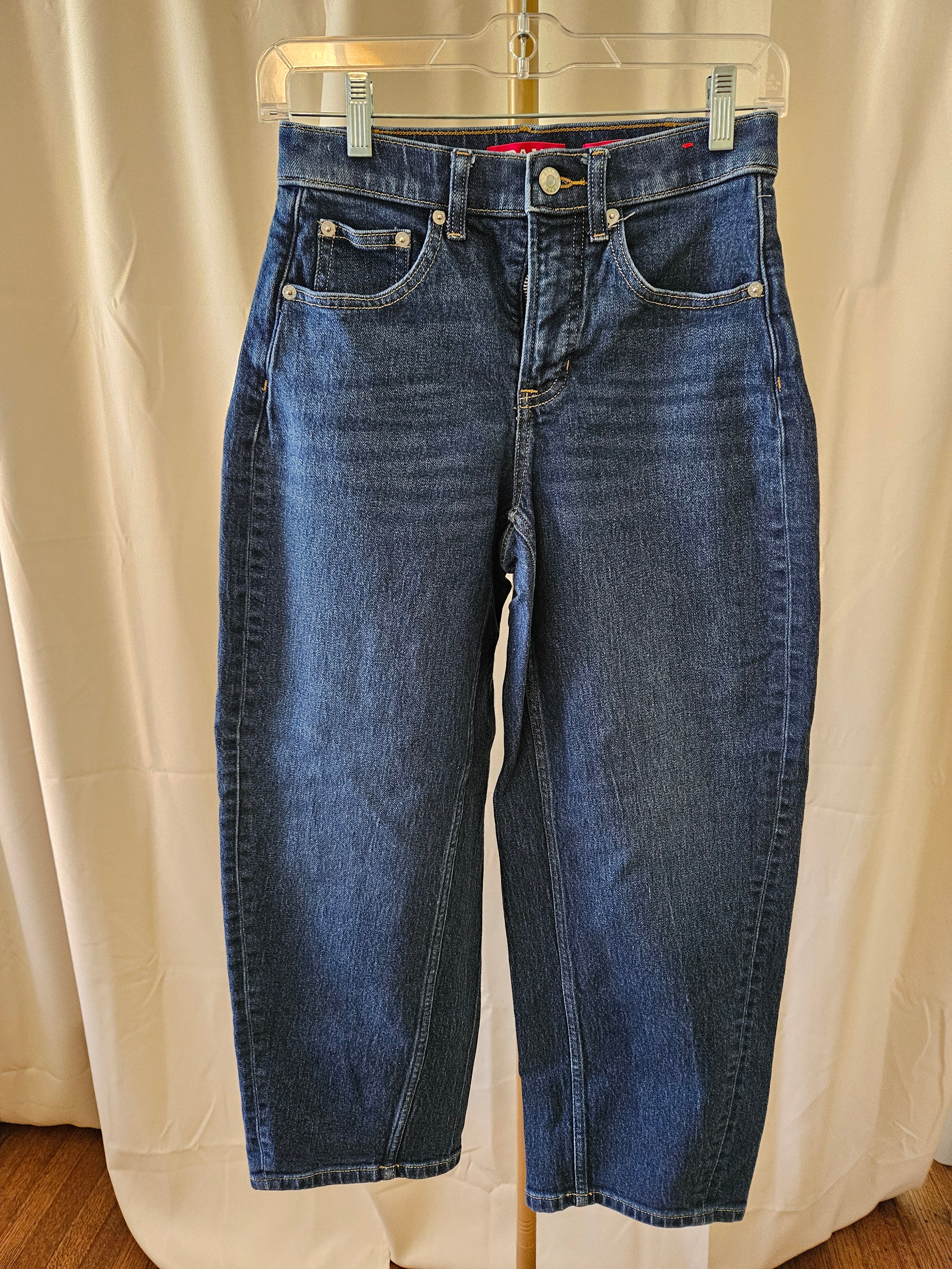Spanx Dark Blue Wide Tapered Leg Jeans XS TP