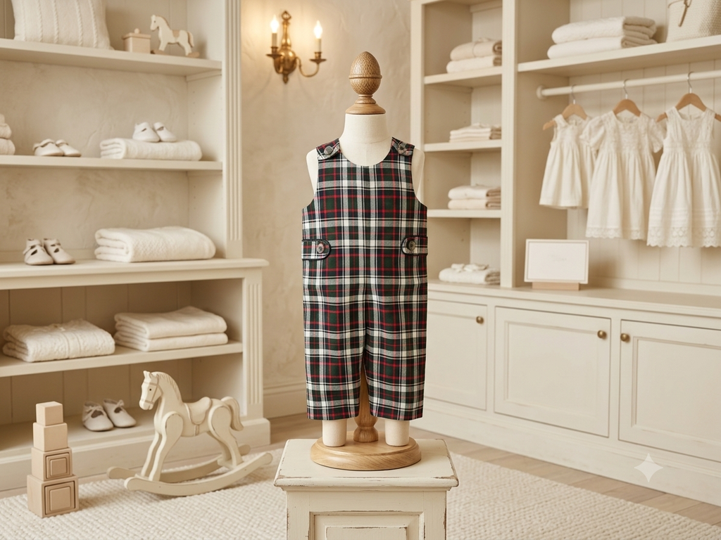 The Beaufort Bonnet Company Lawson Longall Flannel Grant Park Plaid Size 0-6M